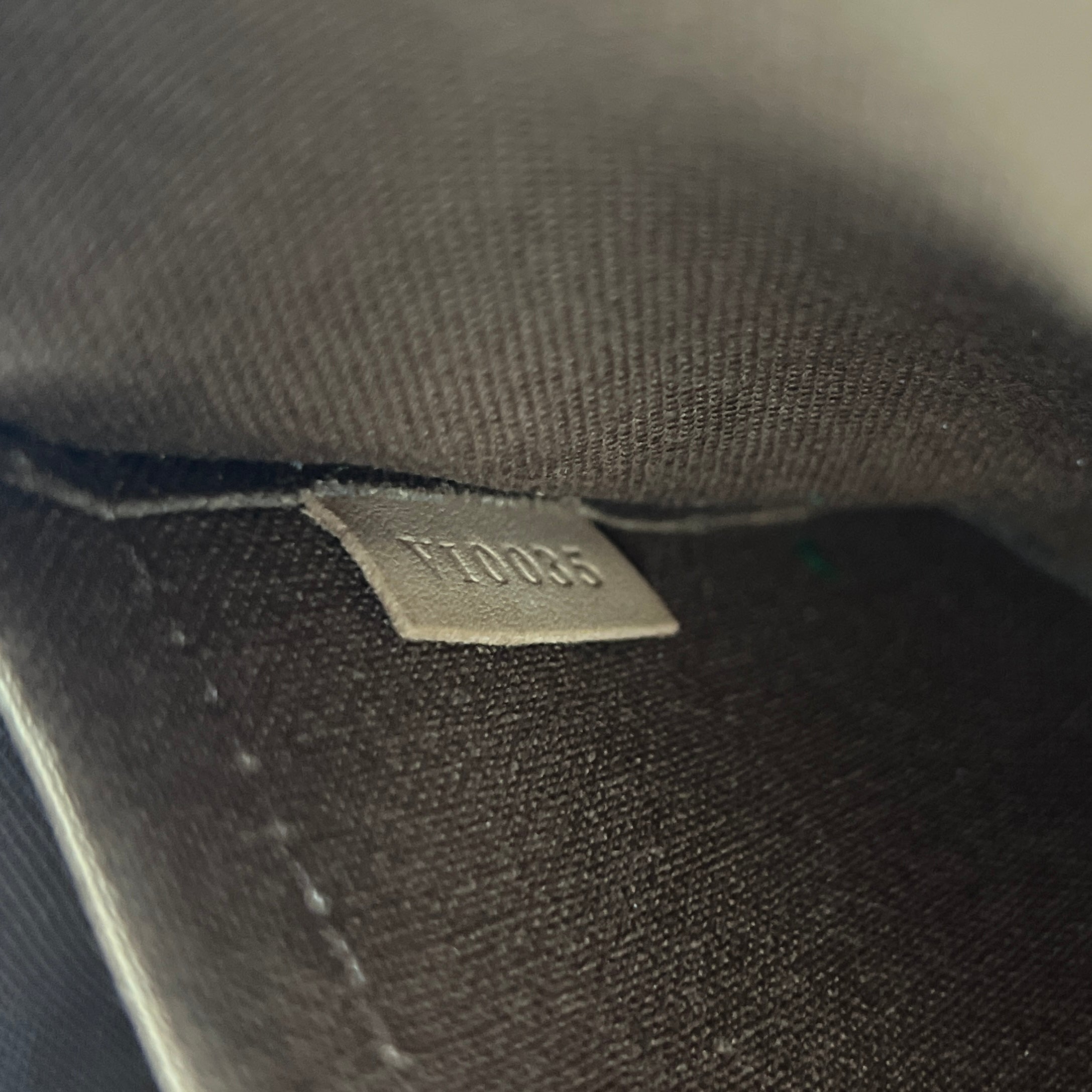 Sac à main LOUIS VUITTON Popincourt toile et cuir marron