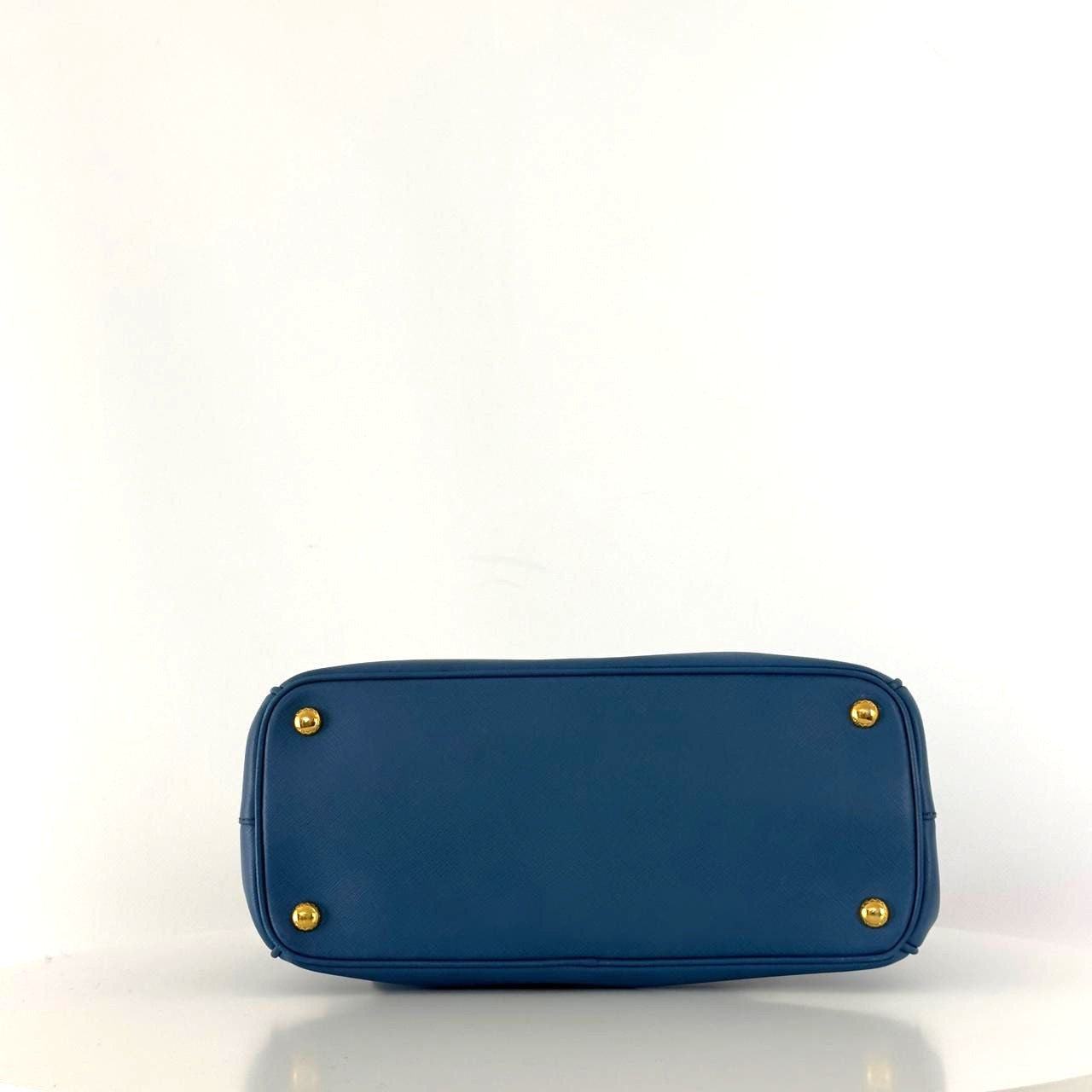 Sac à main PRADA Galleria cuir bleu