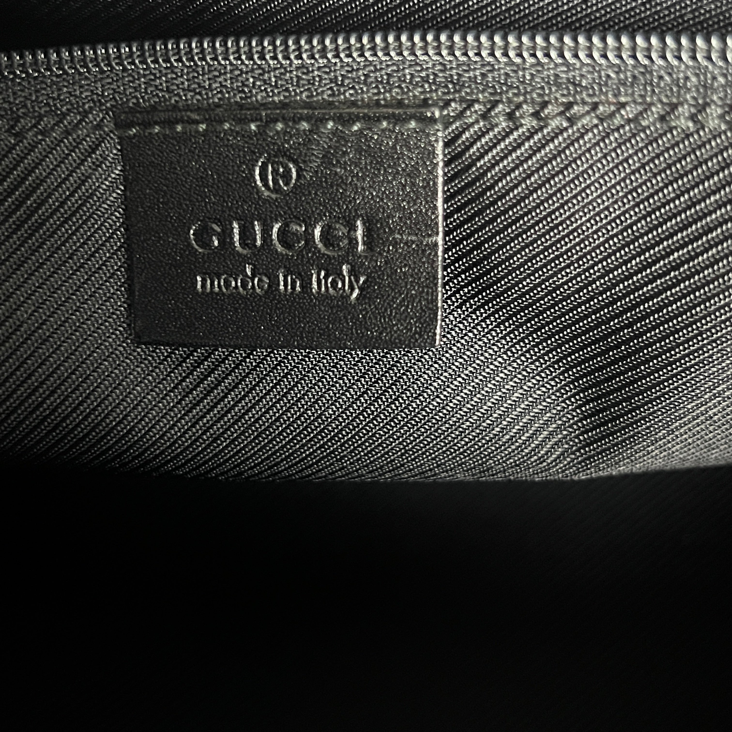 Sac à main GUCCI Jackie toile et cuir noir