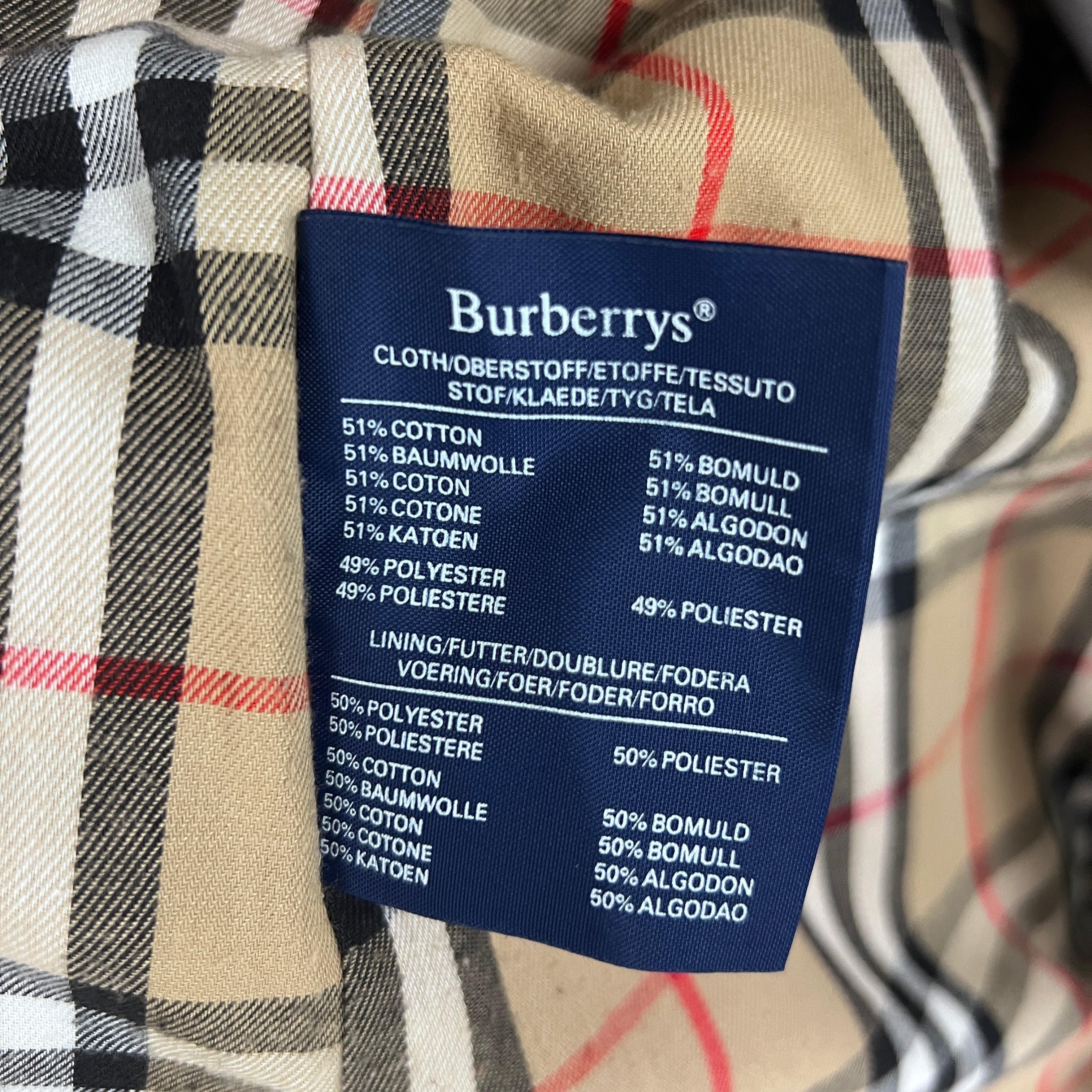 Trench BURBERRY S coton beige