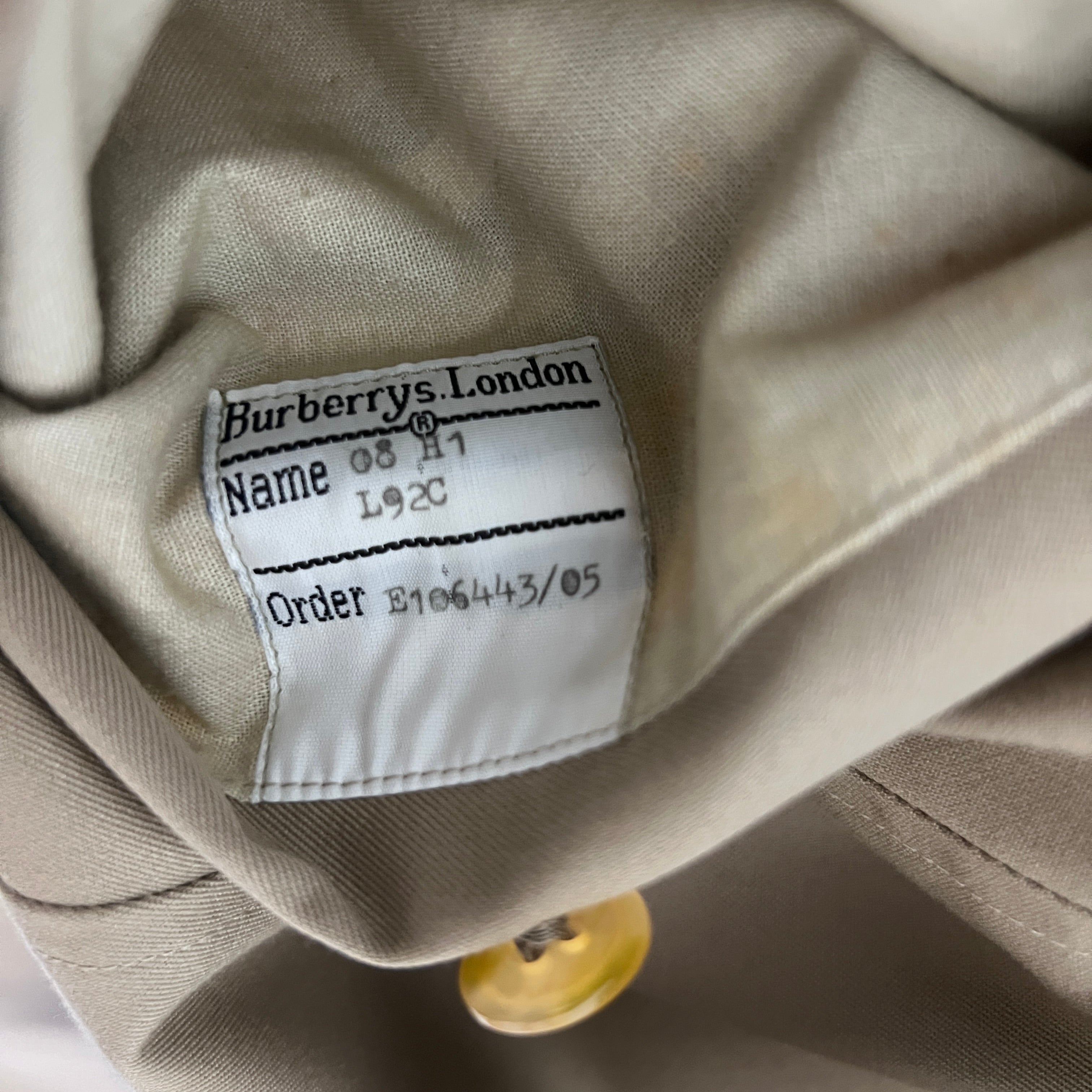 Trench BURBERRY S coton beige