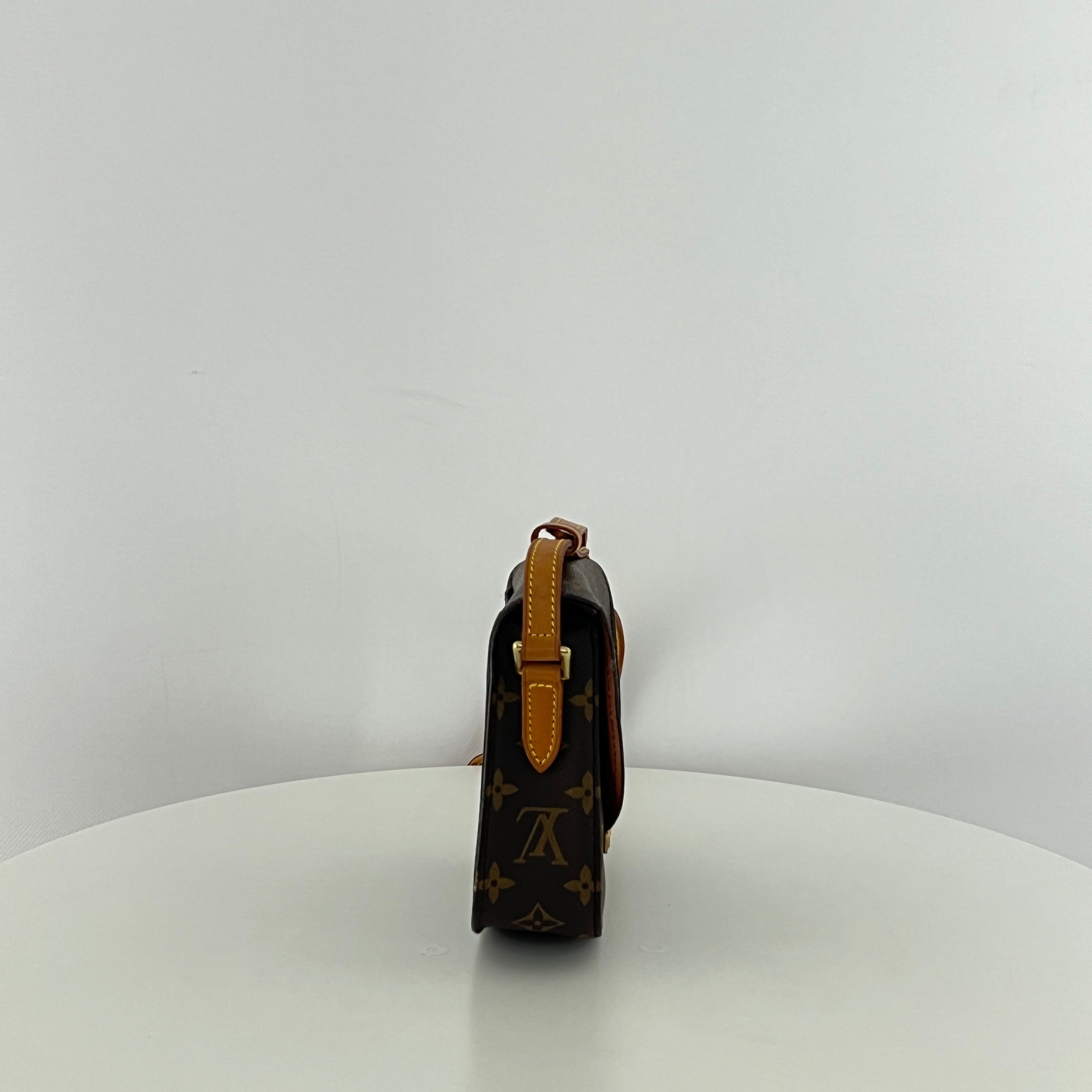 Sac à main LOUIS VUITTON Mini Saint Cloud toile et cuir marron