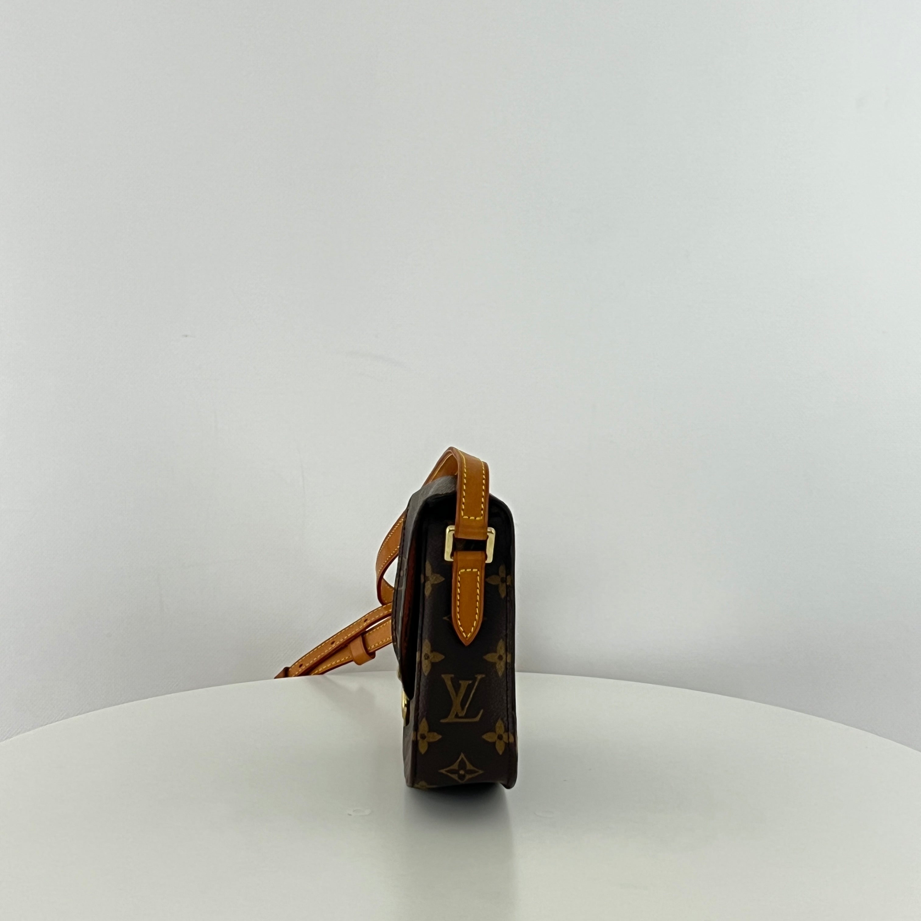 Sac à main LOUIS VUITTON Mini Saint Cloud toile et cuir marron