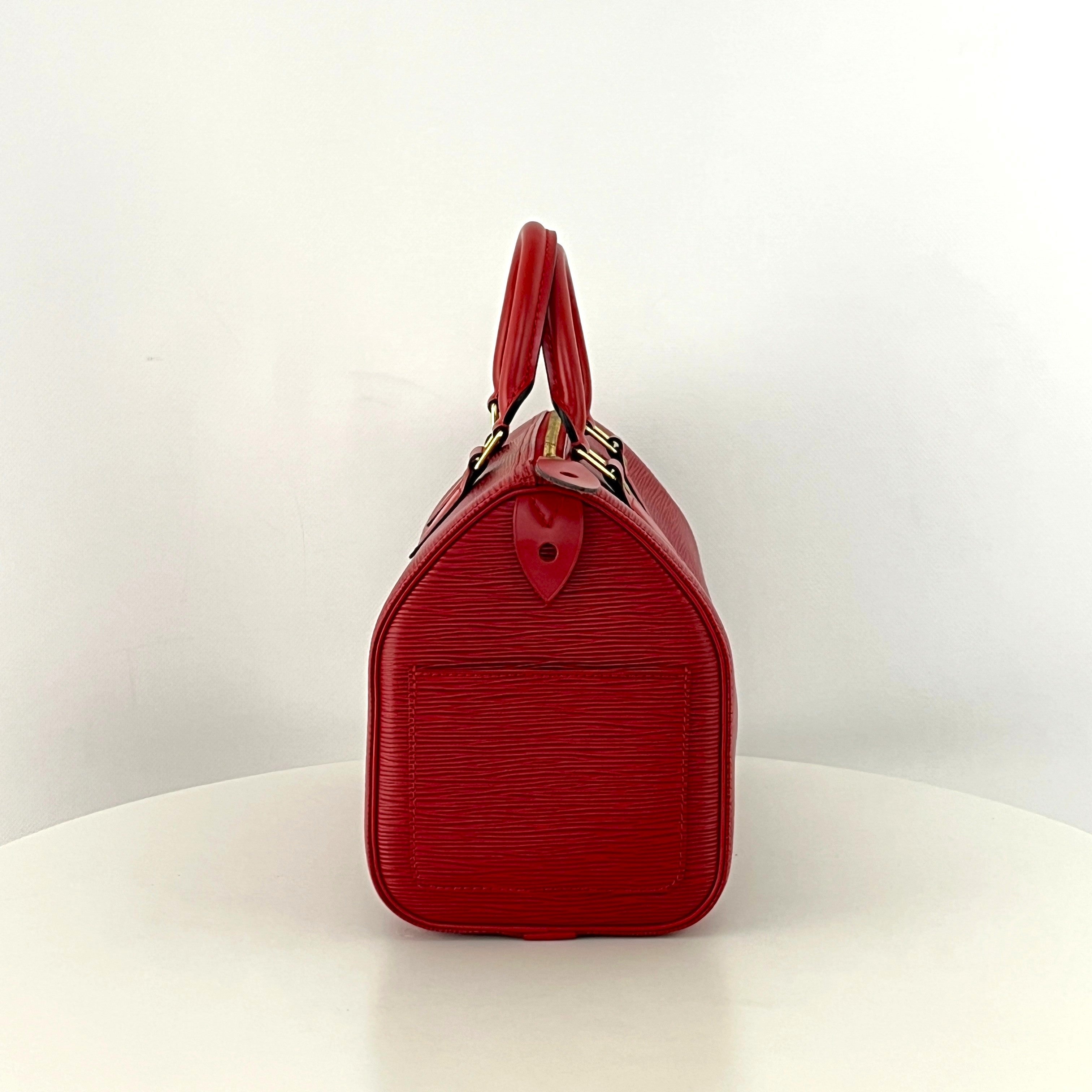 Sac à main LOUIS VUITTON Speedy 30 cuir épi rouge