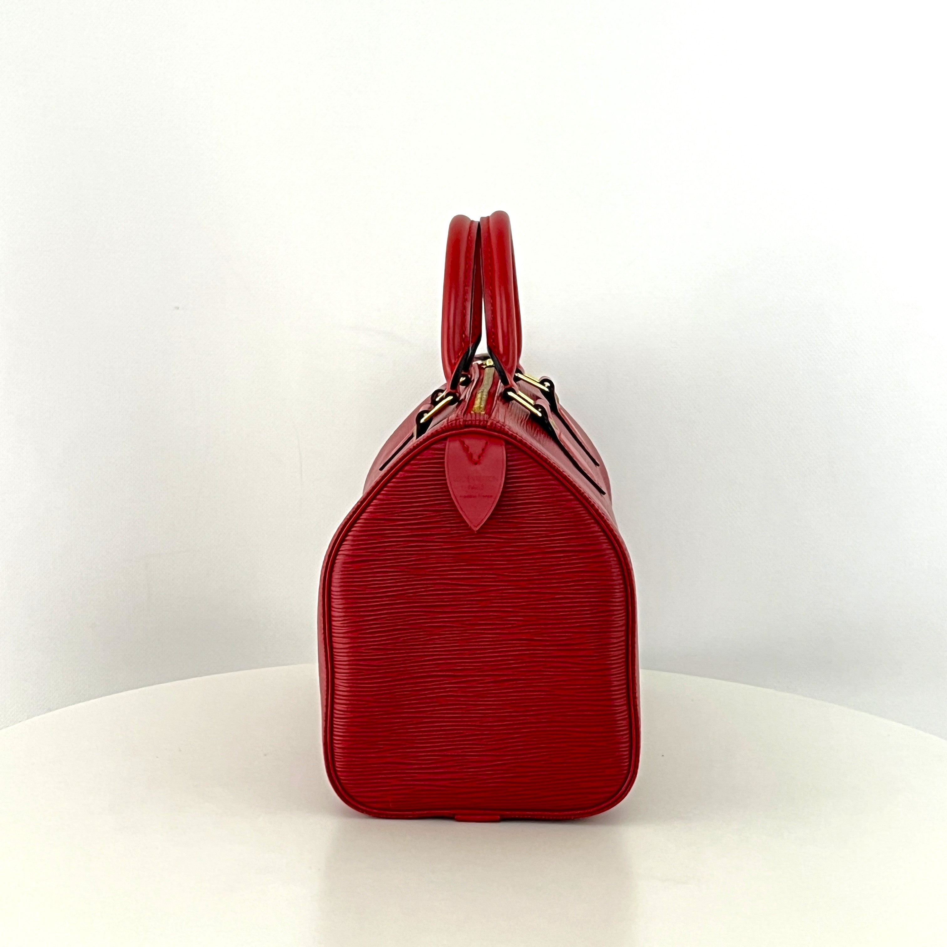 Sac à main LOUIS VUITTON Speedy 30 cuir épi rouge
