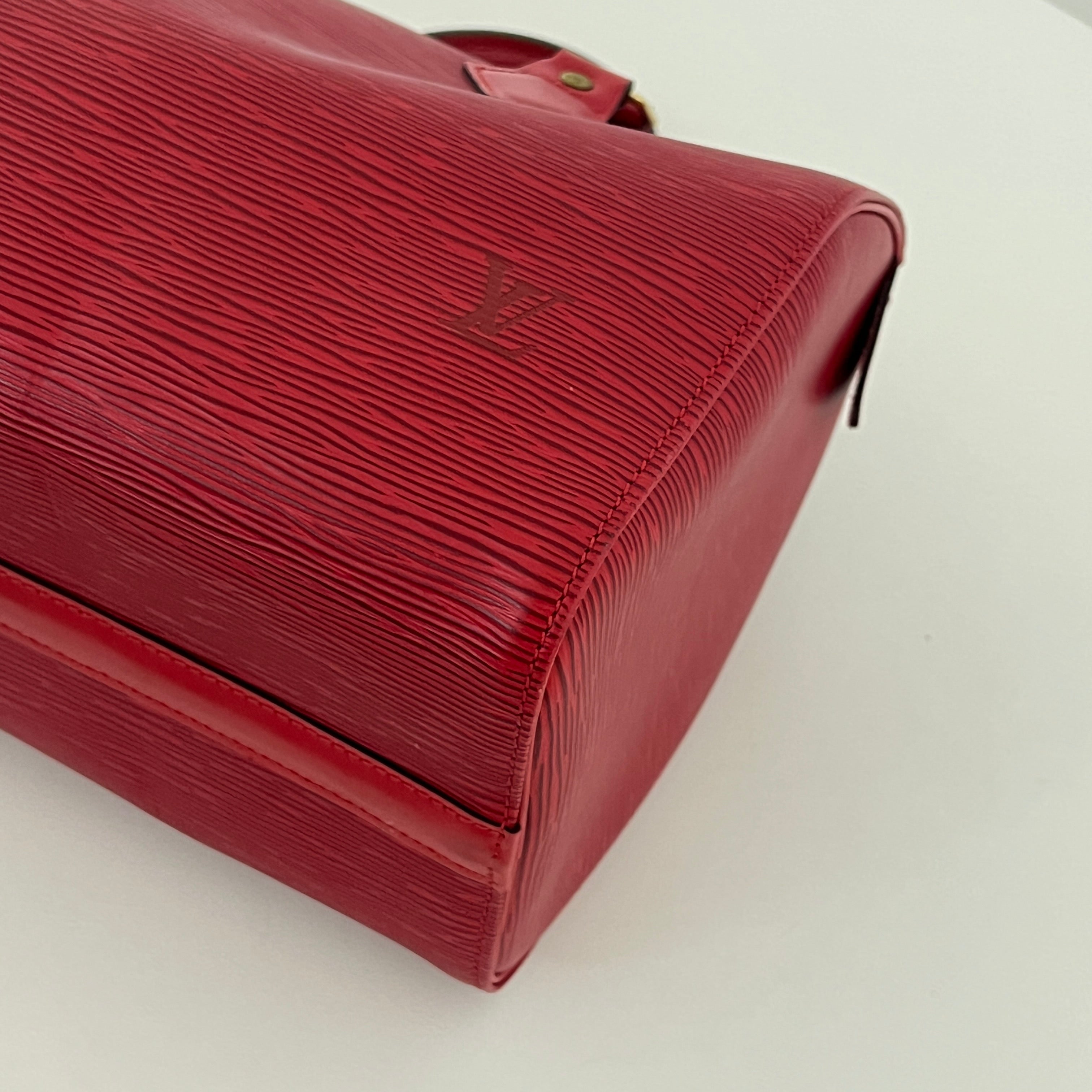 Sac à main LOUIS VUITTON Speedy 30 cuir épi rouge