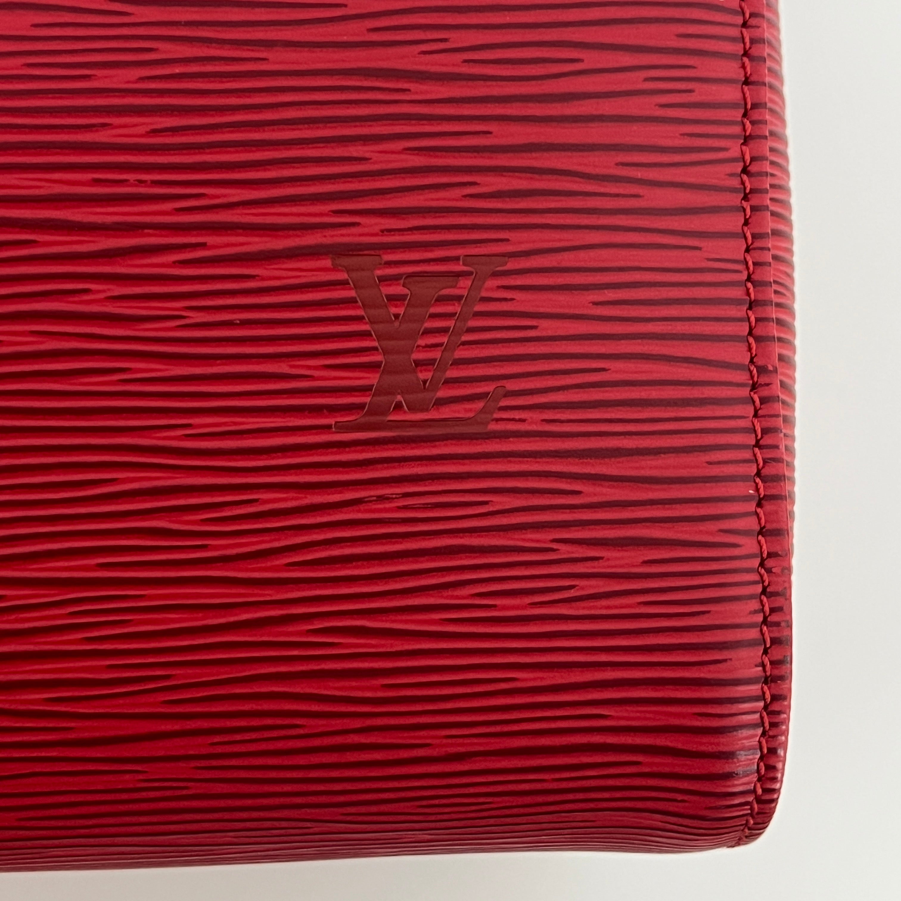 Sac à main LOUIS VUITTON Speedy 30 cuir épi rouge