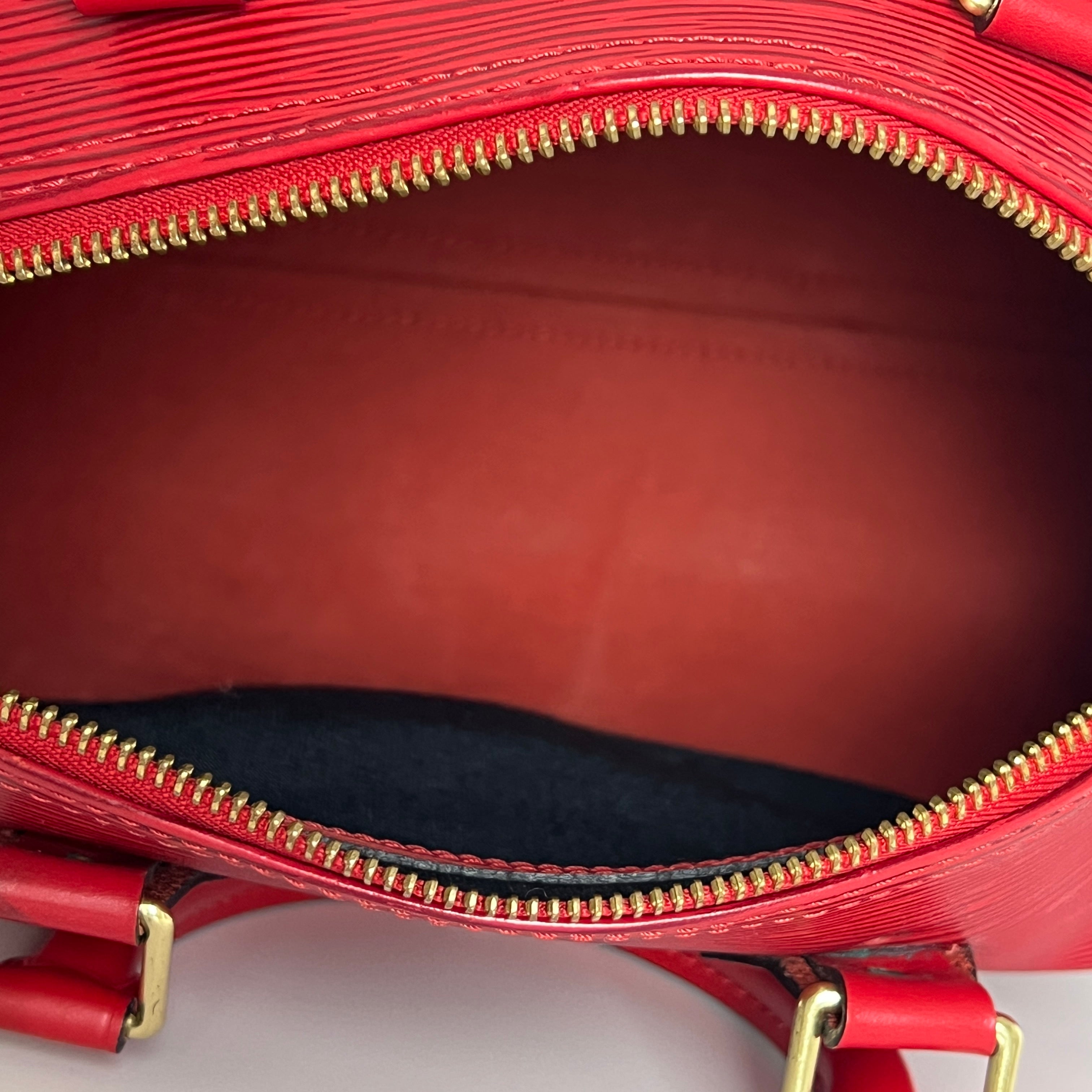 Sac à main LOUIS VUITTON Speedy 30 cuir épi rouge