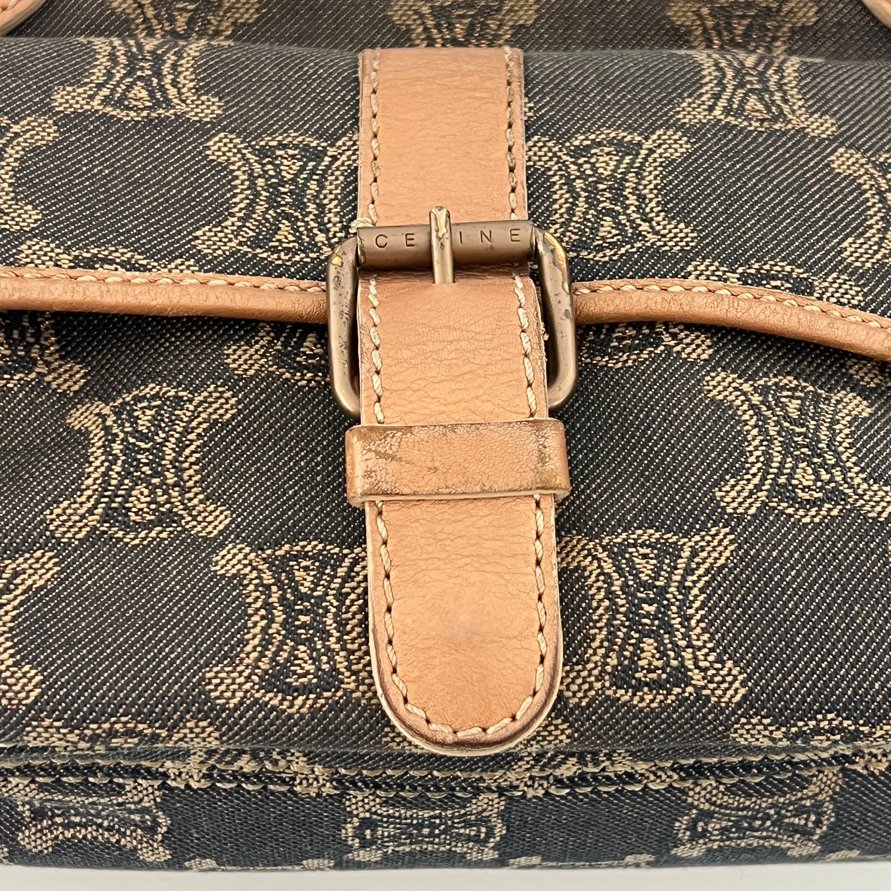 Sac à main CELINE Macadam PM denim cuivré