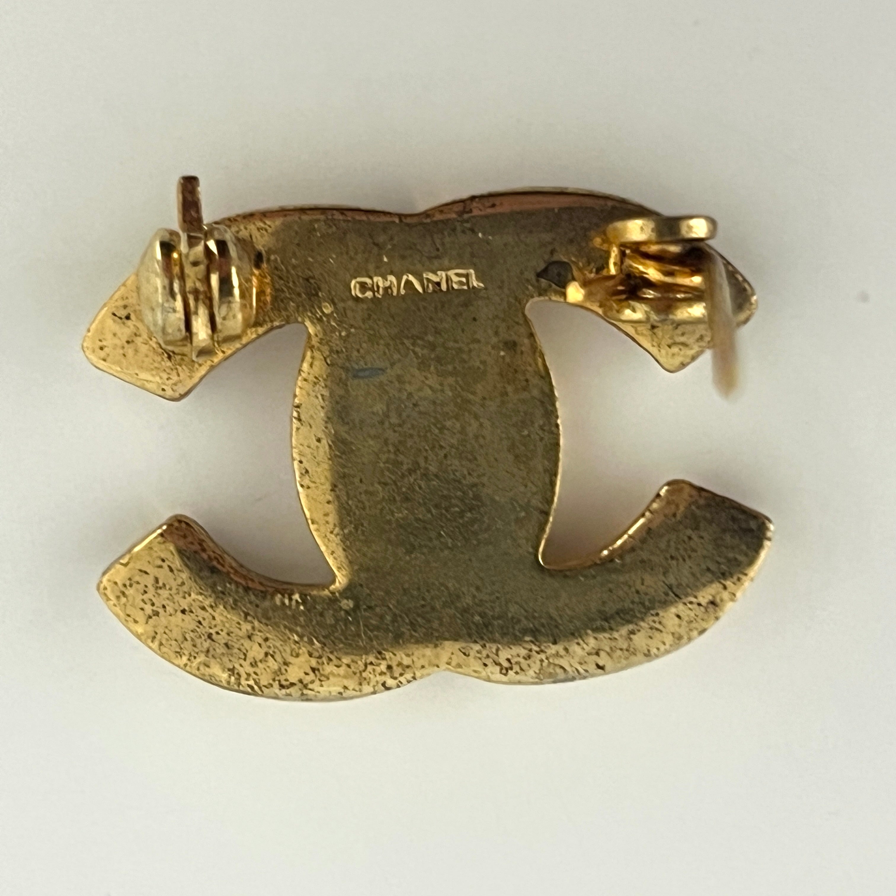 Broche CHANEL CC Strass