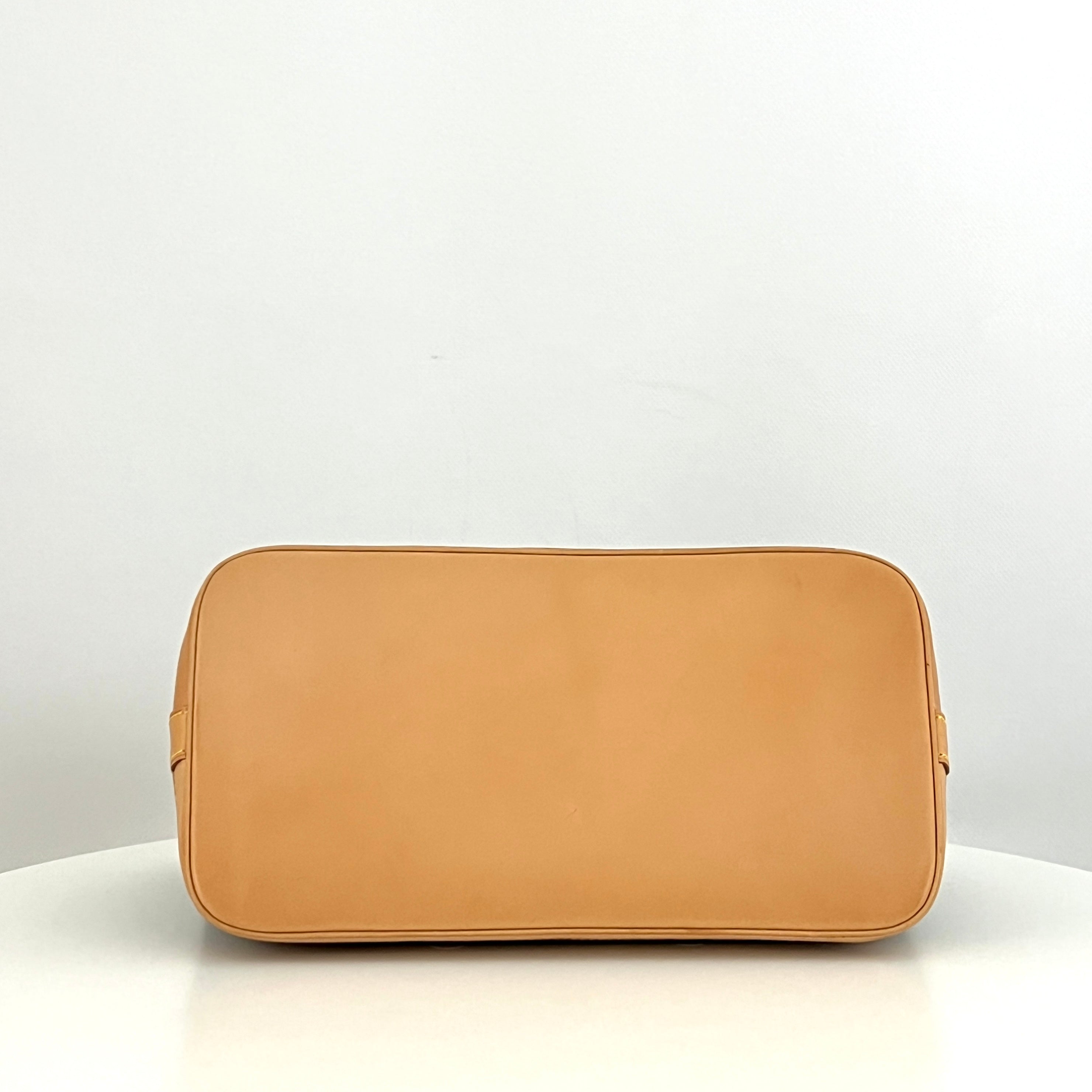 LOUIS VUITTON Alma PM handbag in brown canvas and leather