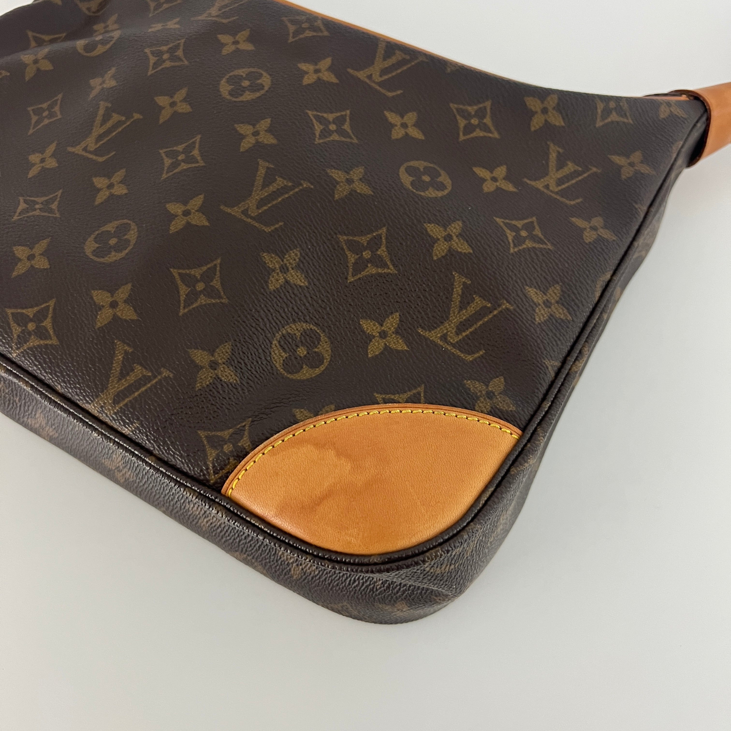 Sac à main LOUIS VUITTON Boulogne 30 toile et cuir marron