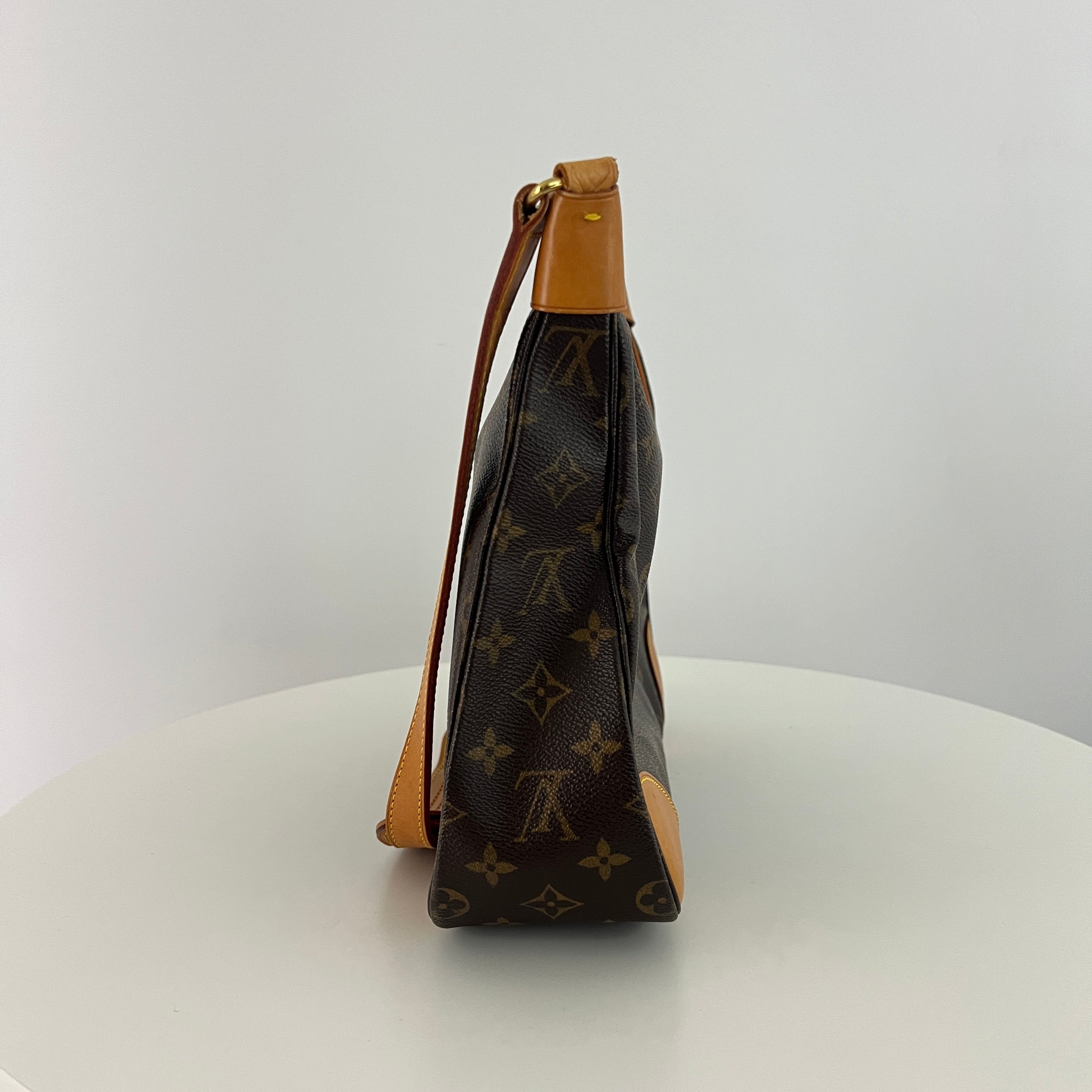 Sac à main LOUIS VUITTON Boulogne 30 toile et cuir marron