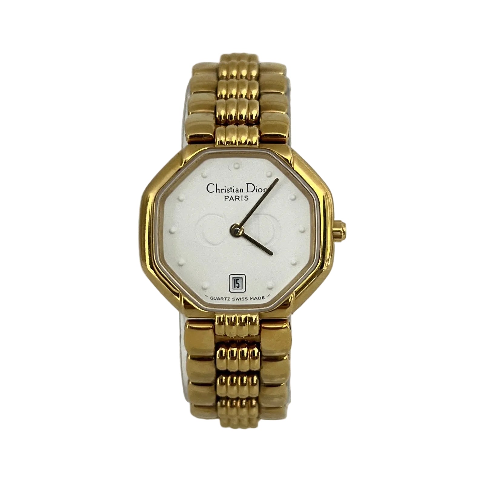 Montre DIOR Octagon plaquée or dorée