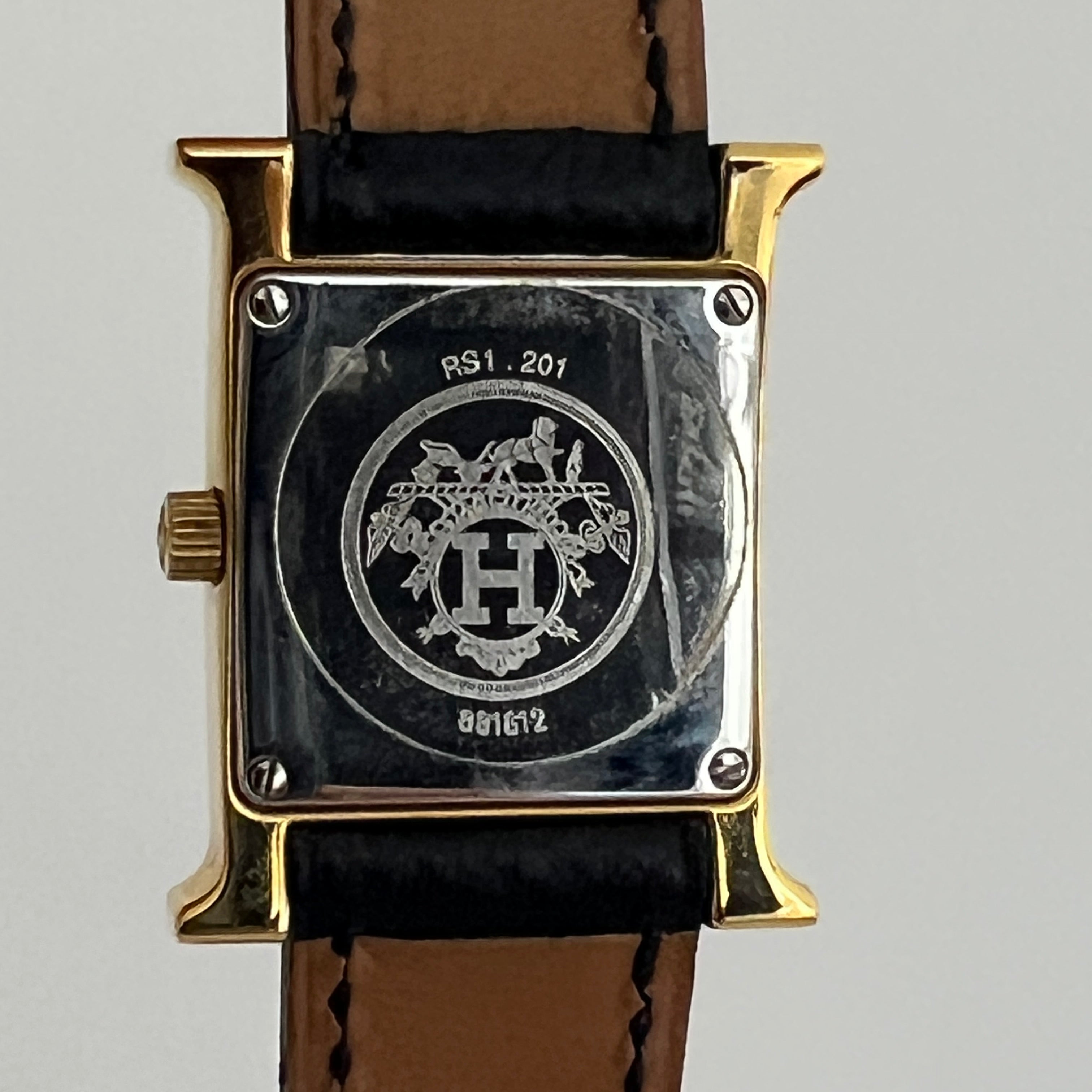 Montre HERMÈS Heure H, Petit modèle, plaquée or dorée