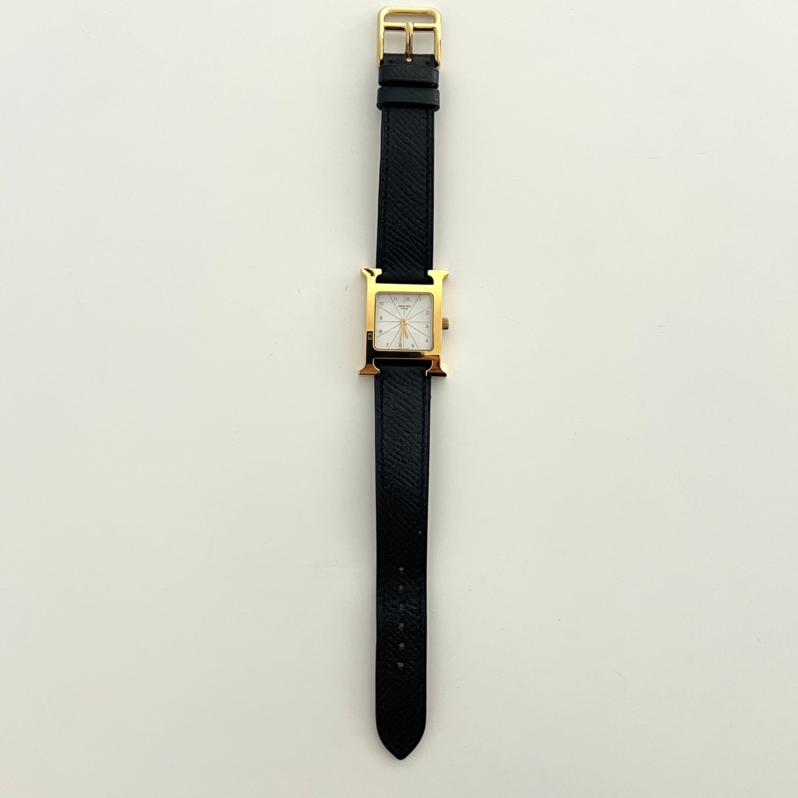 Montre HERMÈS Heure H, Petit modèle, plaquée or dorée