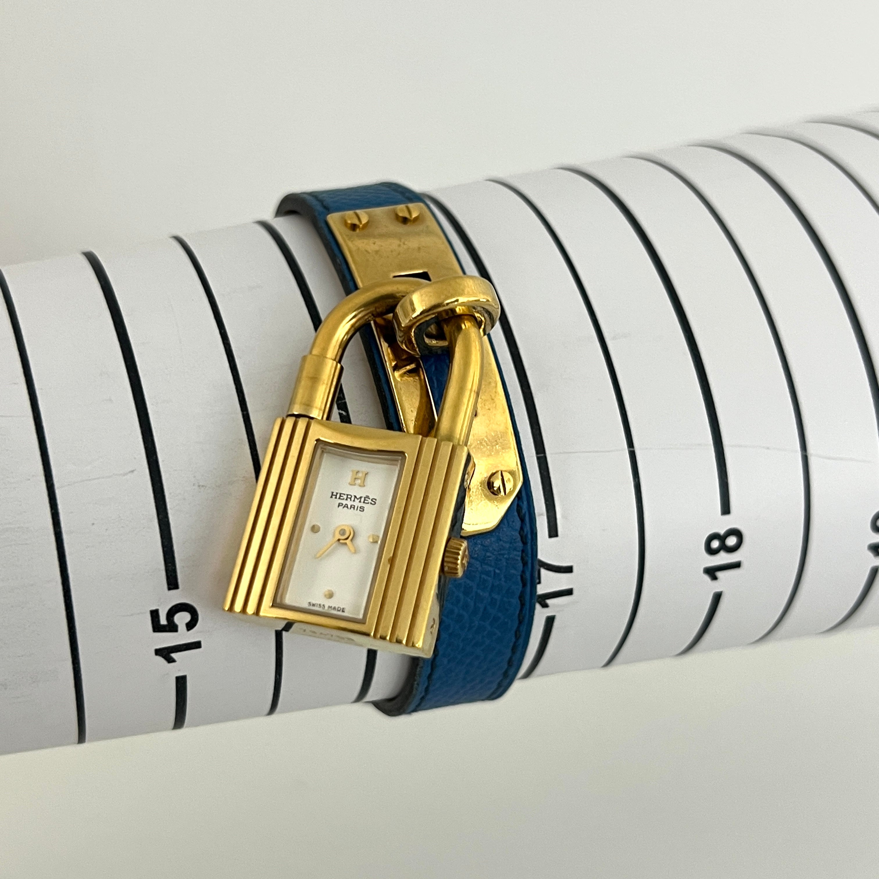 Montre HERMÈS Kelly plaquée or dorée