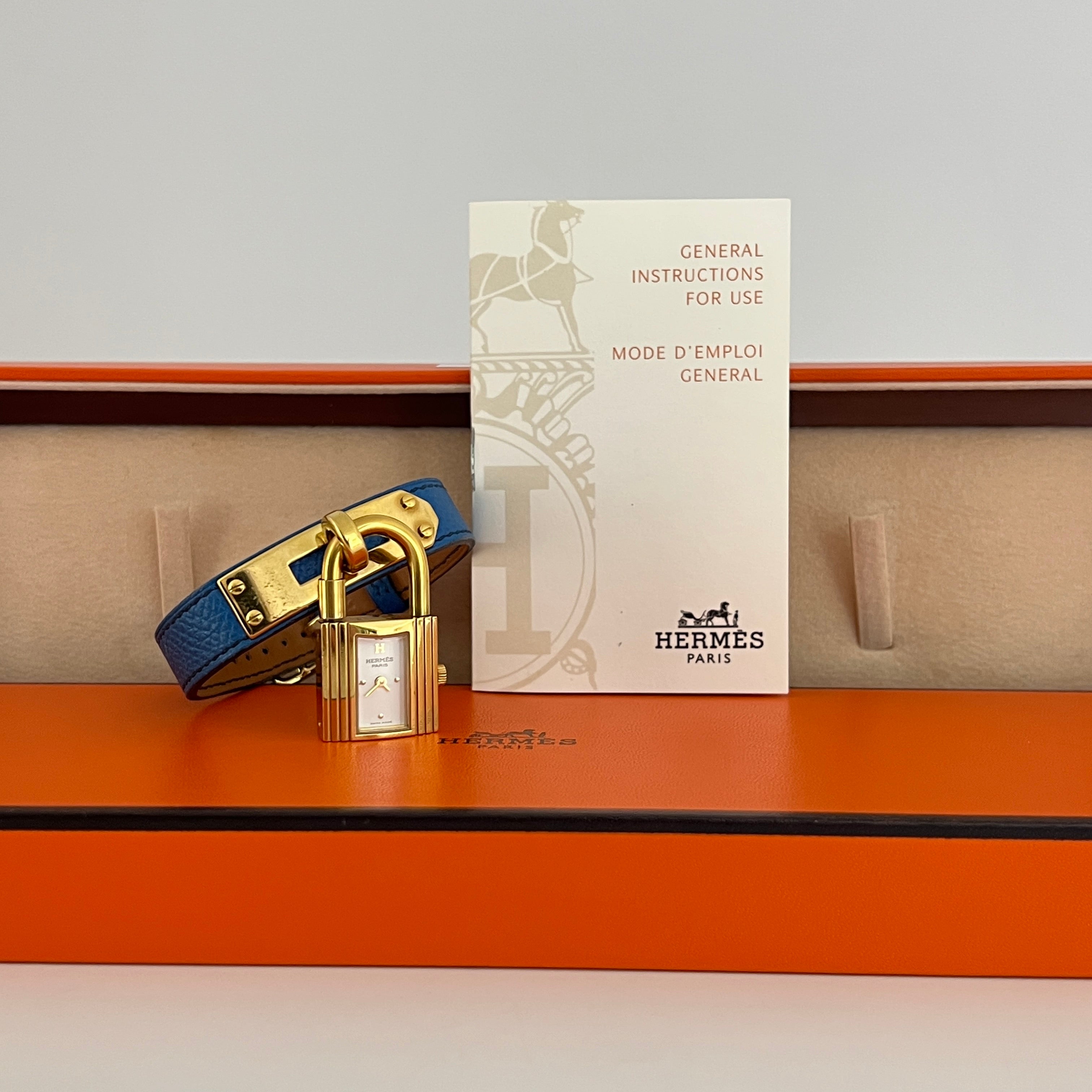 Montre HERMÈS Kelly plaquée or dorée