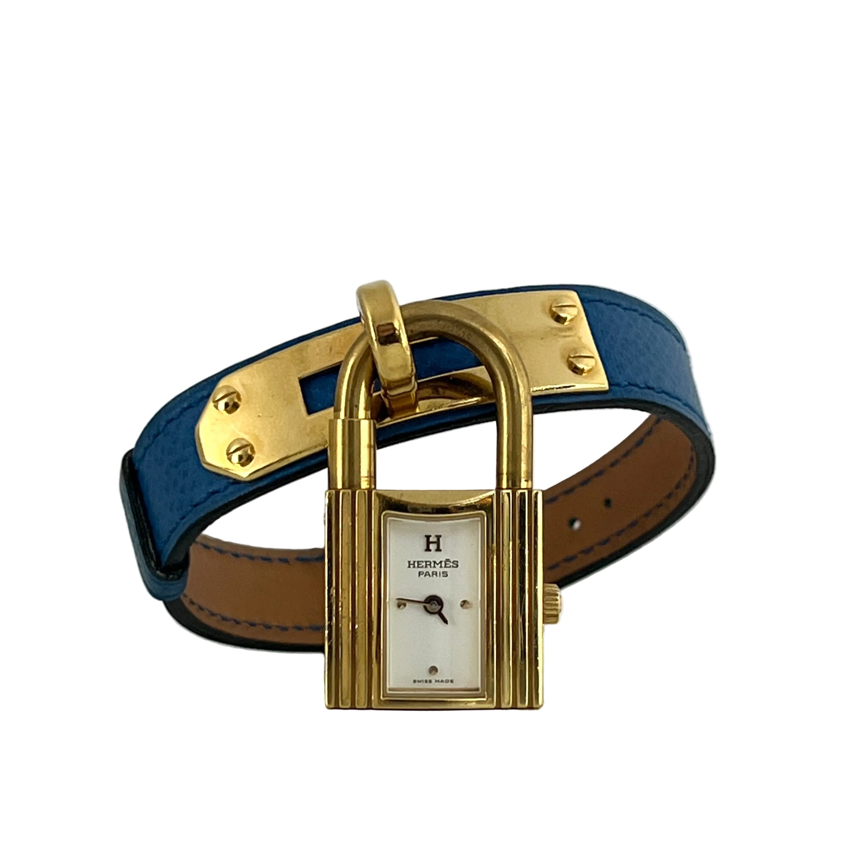 Montre HERMÈS Kelly plaquée or dorée