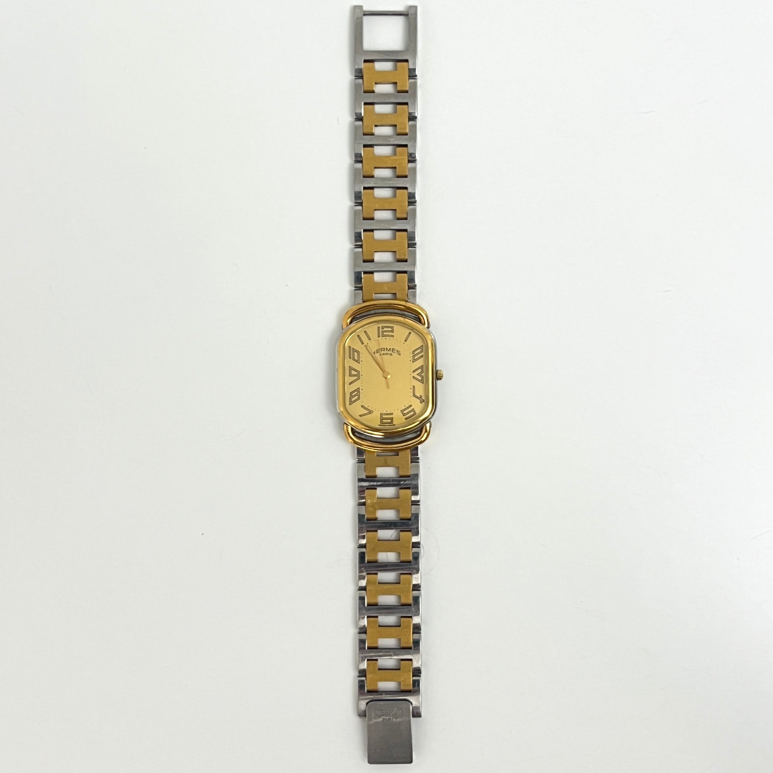 Montre HERMÈS Rallye, Moyen modèle, acier bicolore