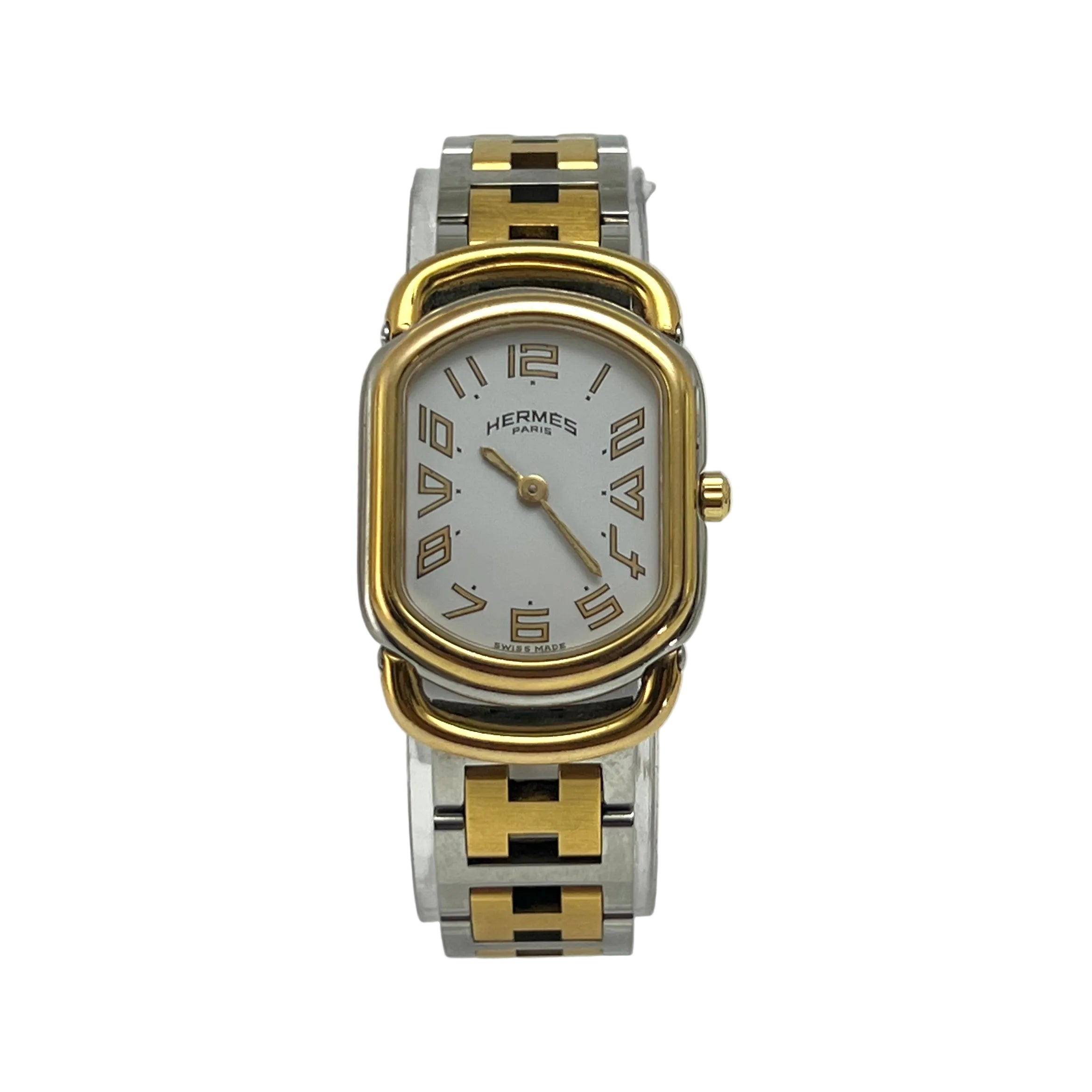 Montre HERMÈS Rallye, Petit modèle, acier bicolore