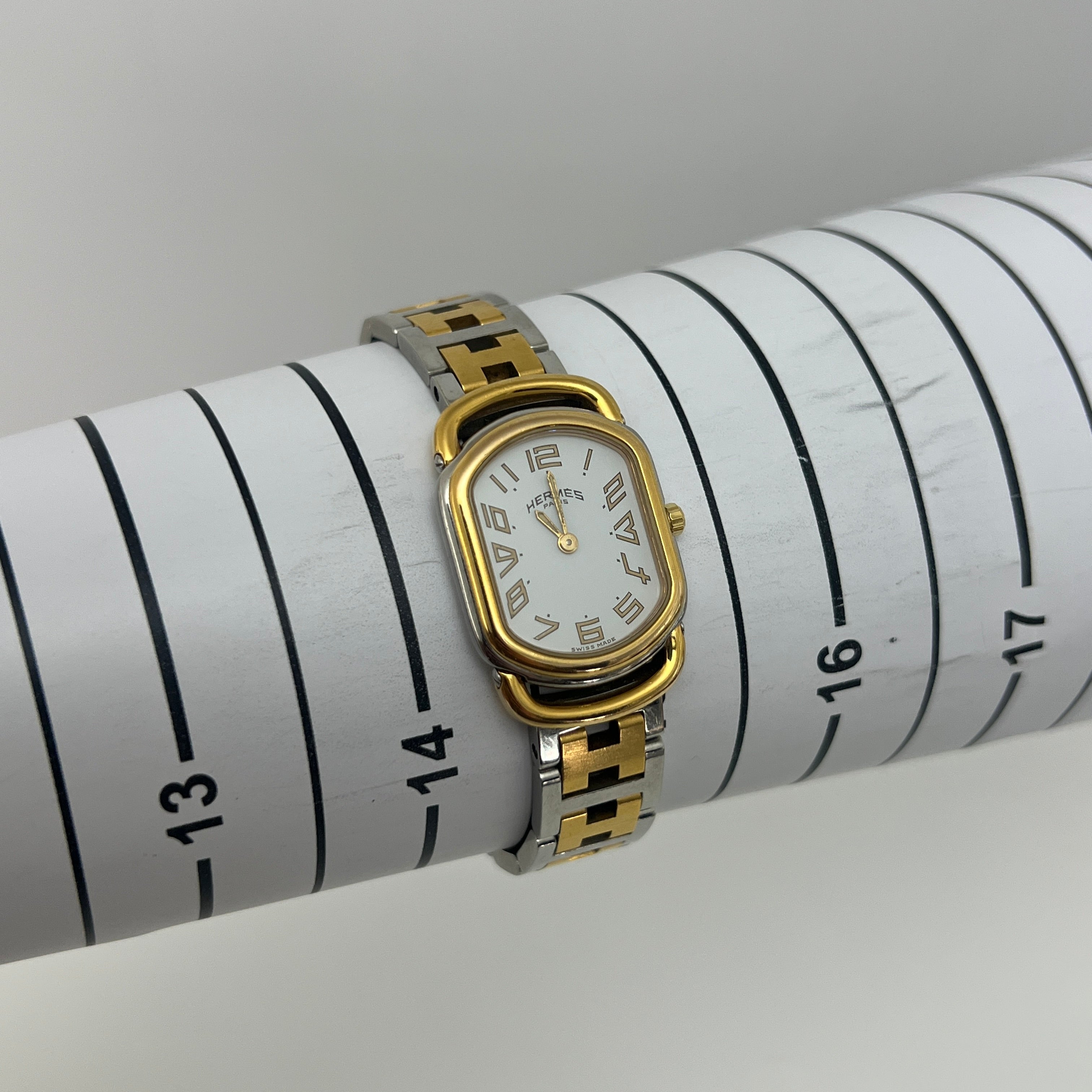 Montre HERMÈS Rallye, Petit modèle, acier bicolore