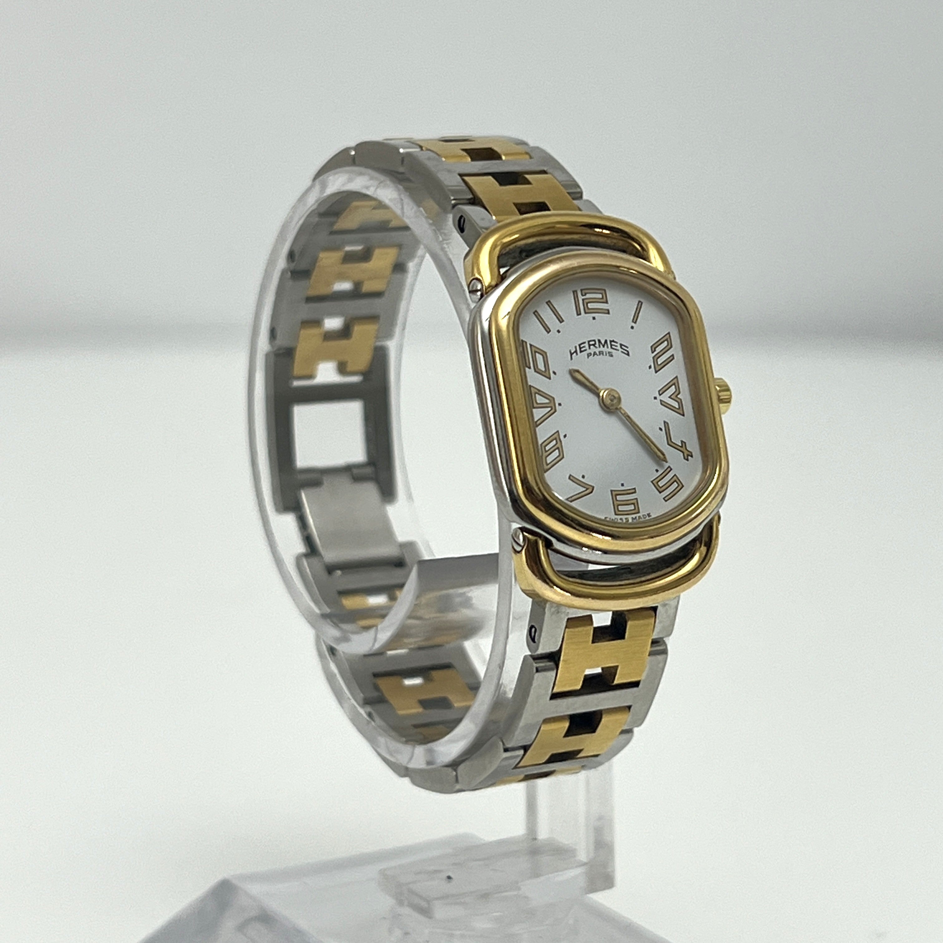 Montre HERMÈS Rallye, Petit modèle, acier bicolore