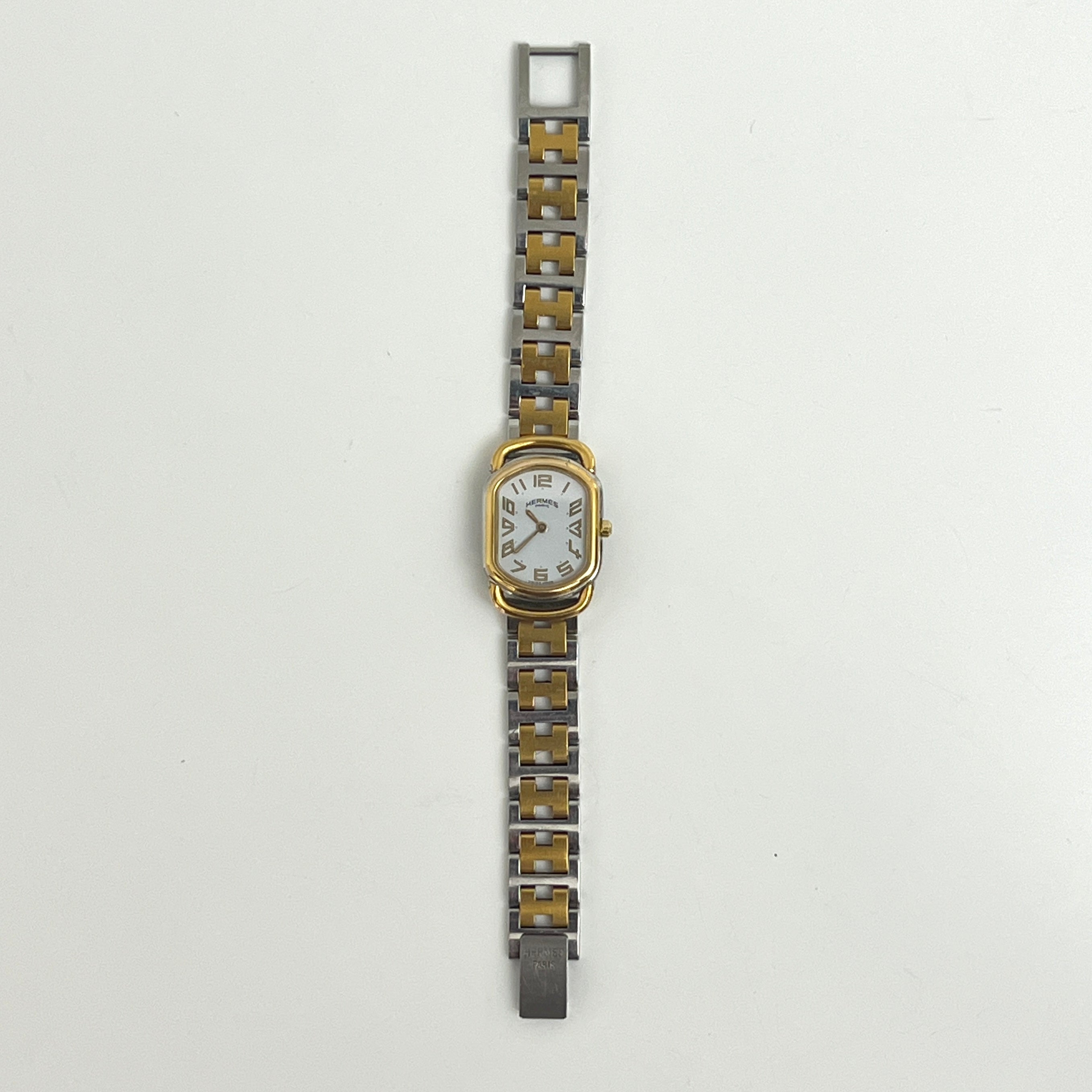 Montre HERMÈS Rallye, Petit modèle, acier bicolore