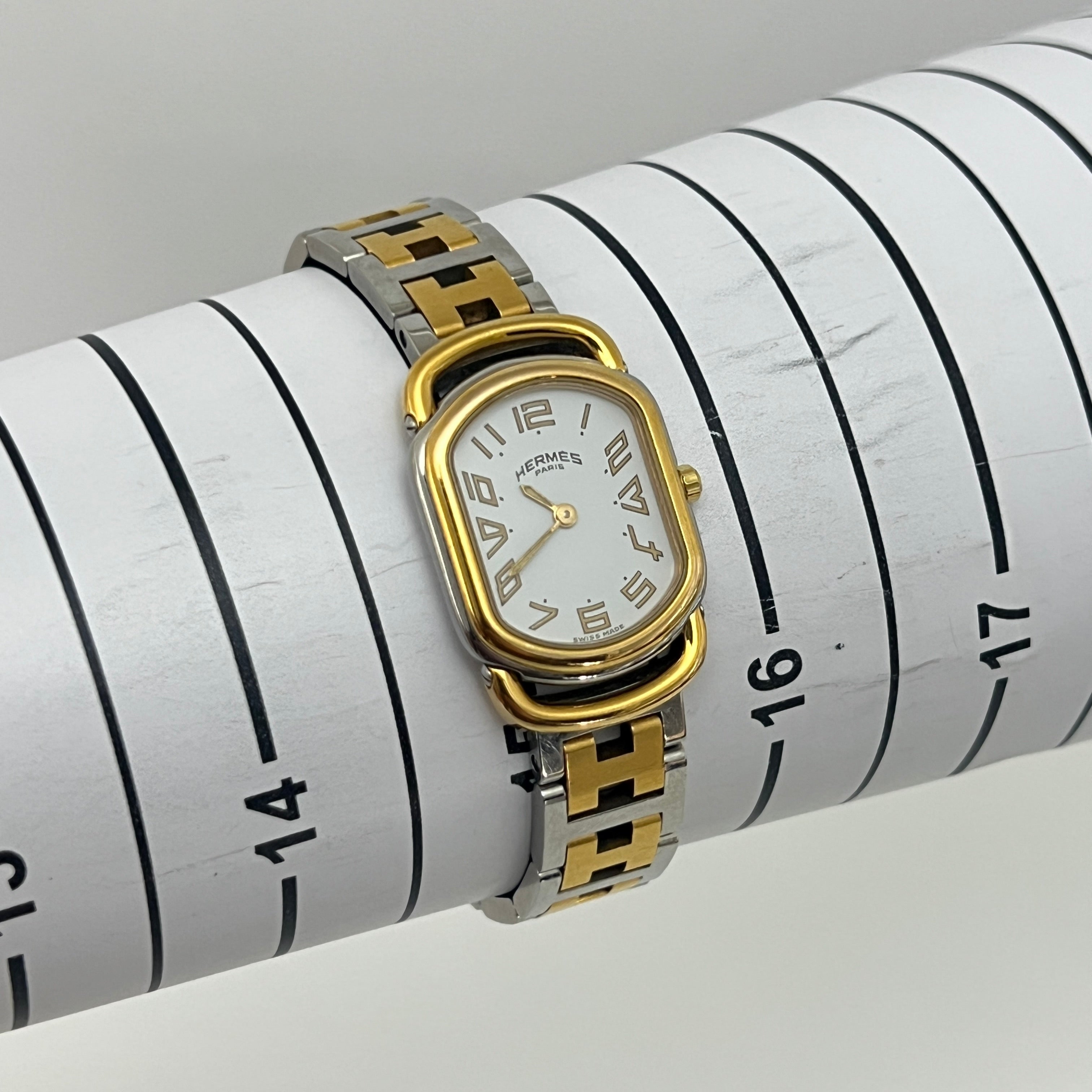 Montre HERMÈS Rallye, Petit modèle, acier bicolore