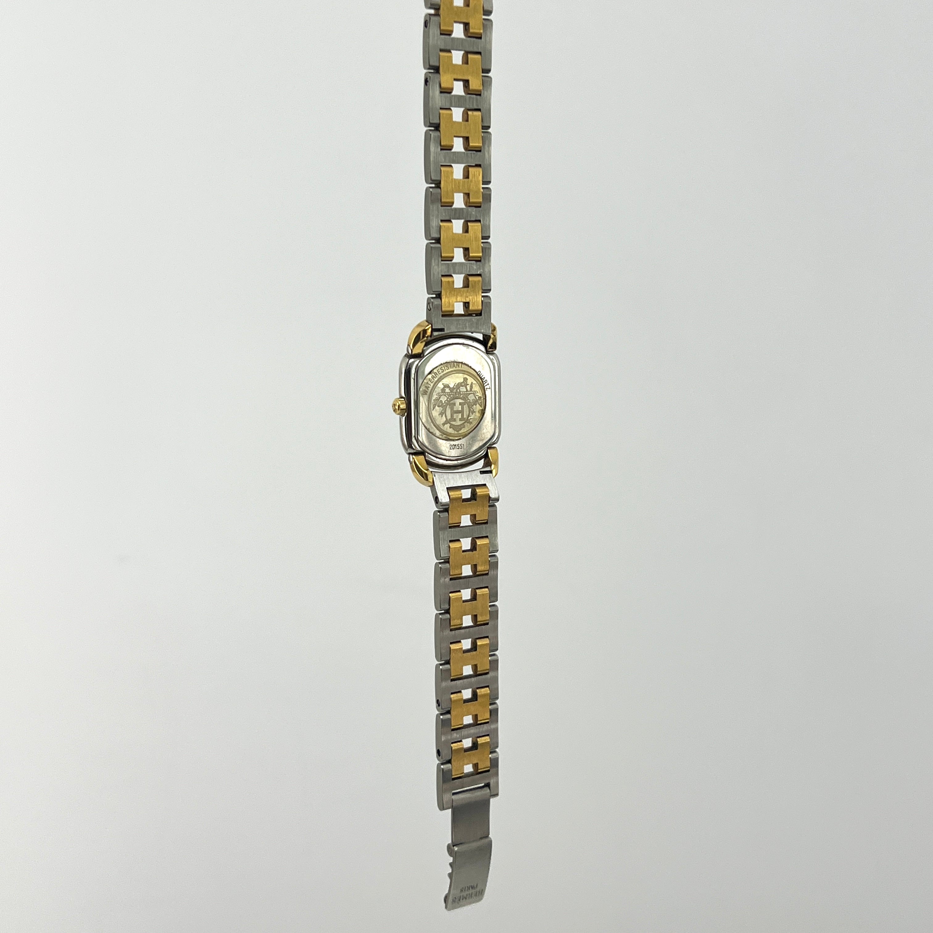 Montre HERMÈS Rallye, Petit modèle, acier bicolore