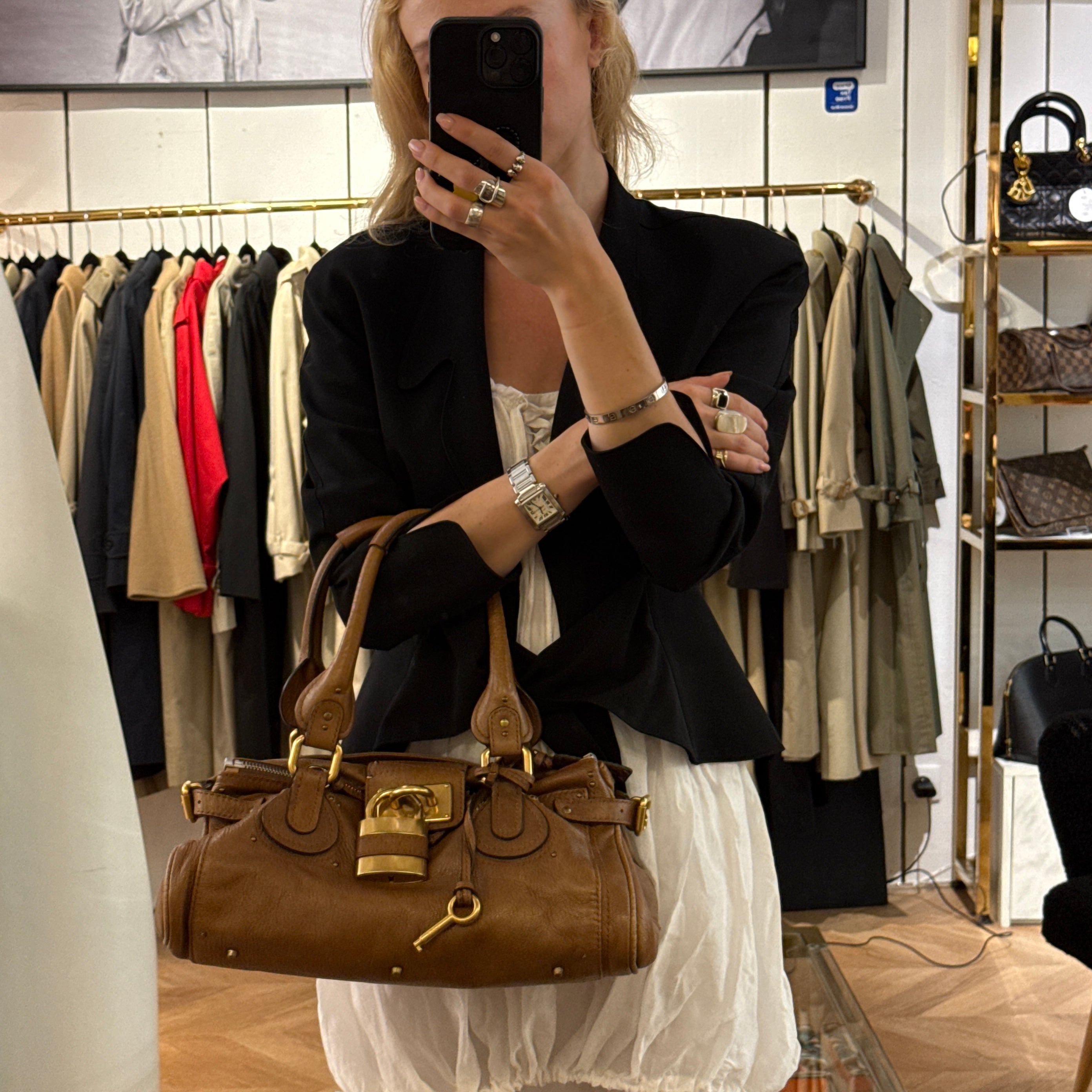 CHLOÉ Paddington Bag in Brown Grained Leather