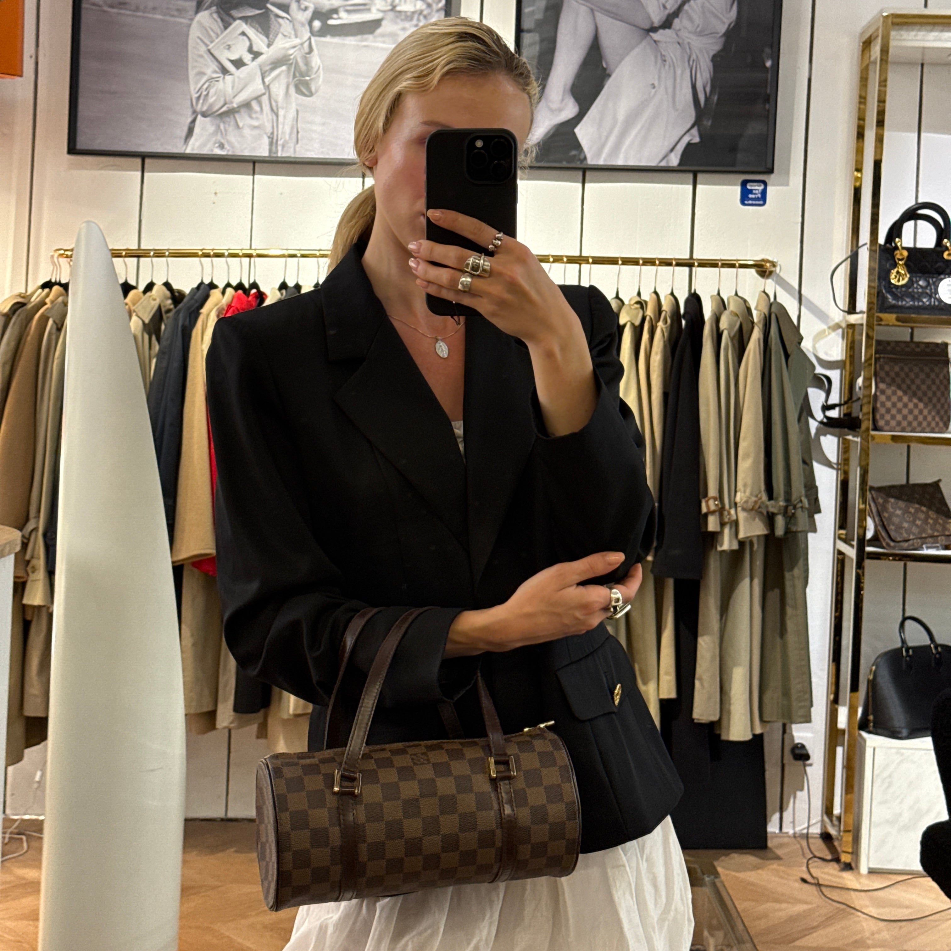 LOUIS VUITTON Papillon bag in brown canvas and leather
