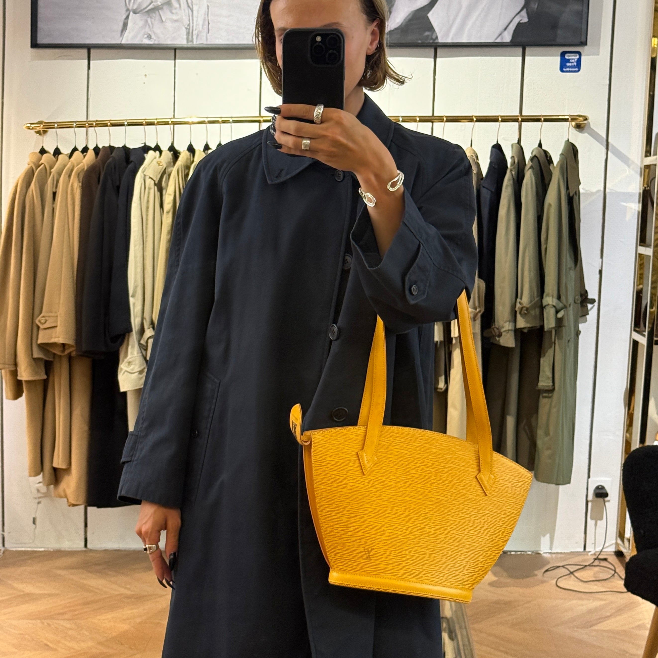 Sac LOUIS VUITTON Saint Jacques PM cuir épi jaune vintage 1996