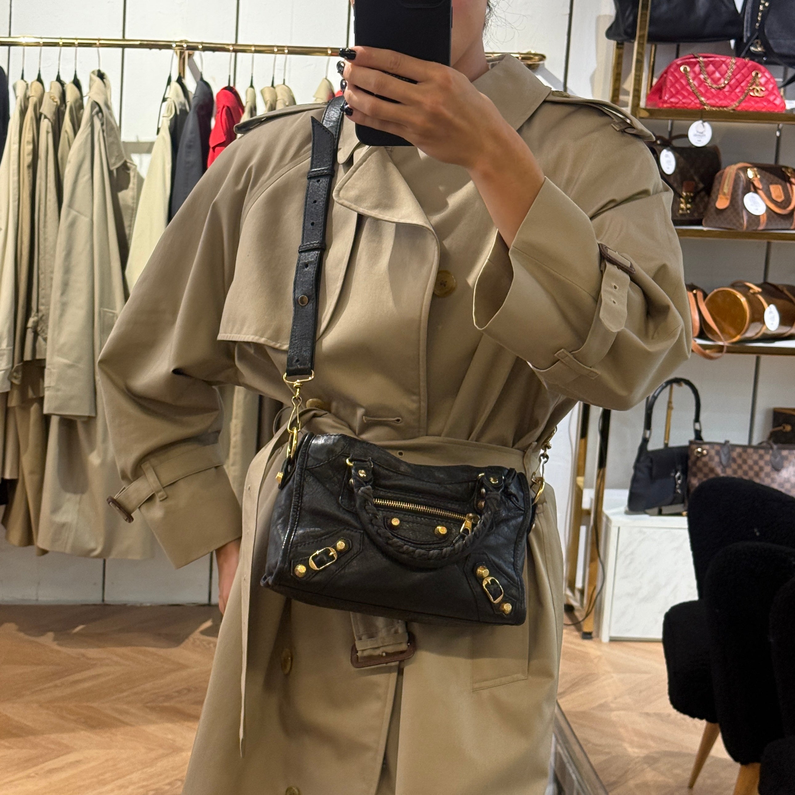 Sac BALENCIAGA Mini City cuir lisse noir
