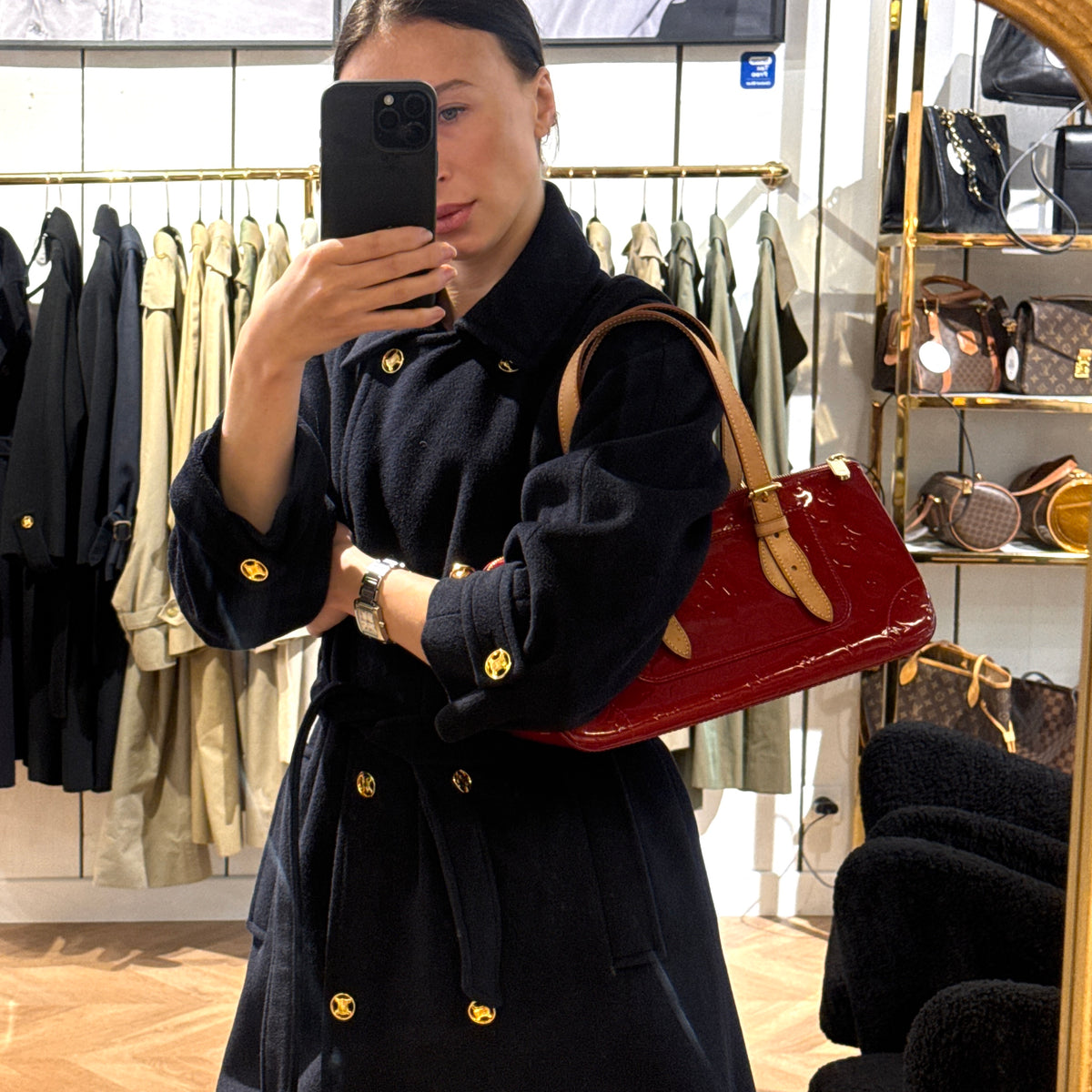 Vintage 2008 LOUIS VUITTON Rosewood red patent leather bag