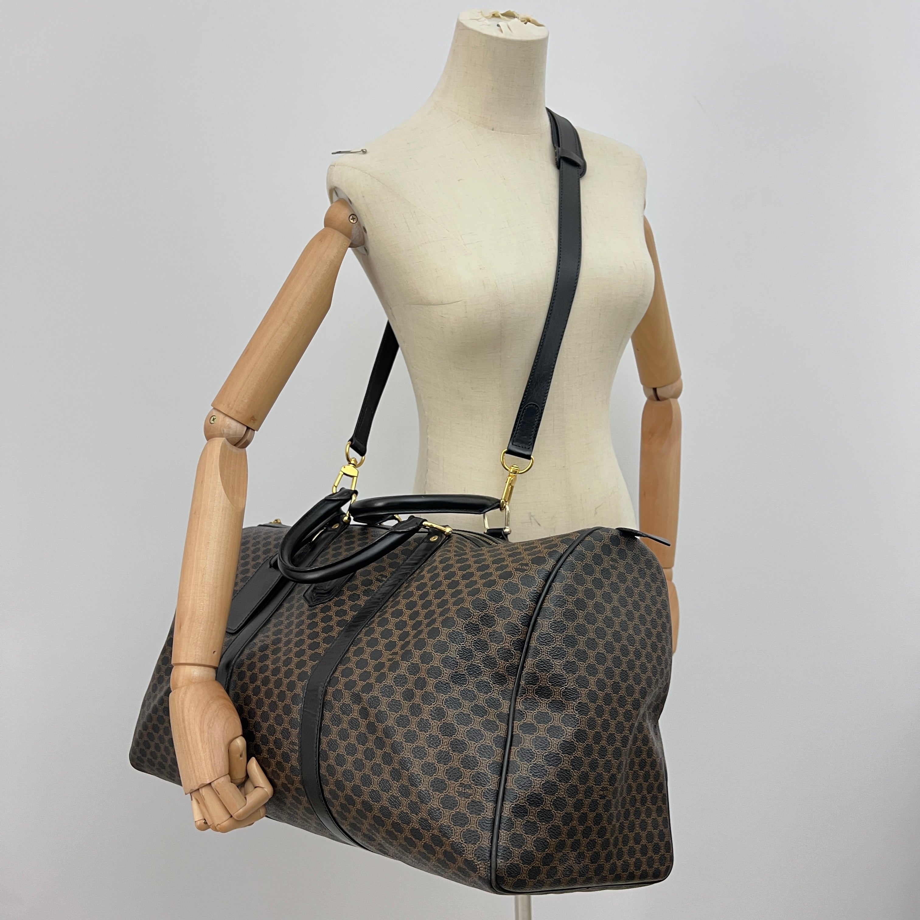 Sac CELINE Boston 50 toile et cuir noir