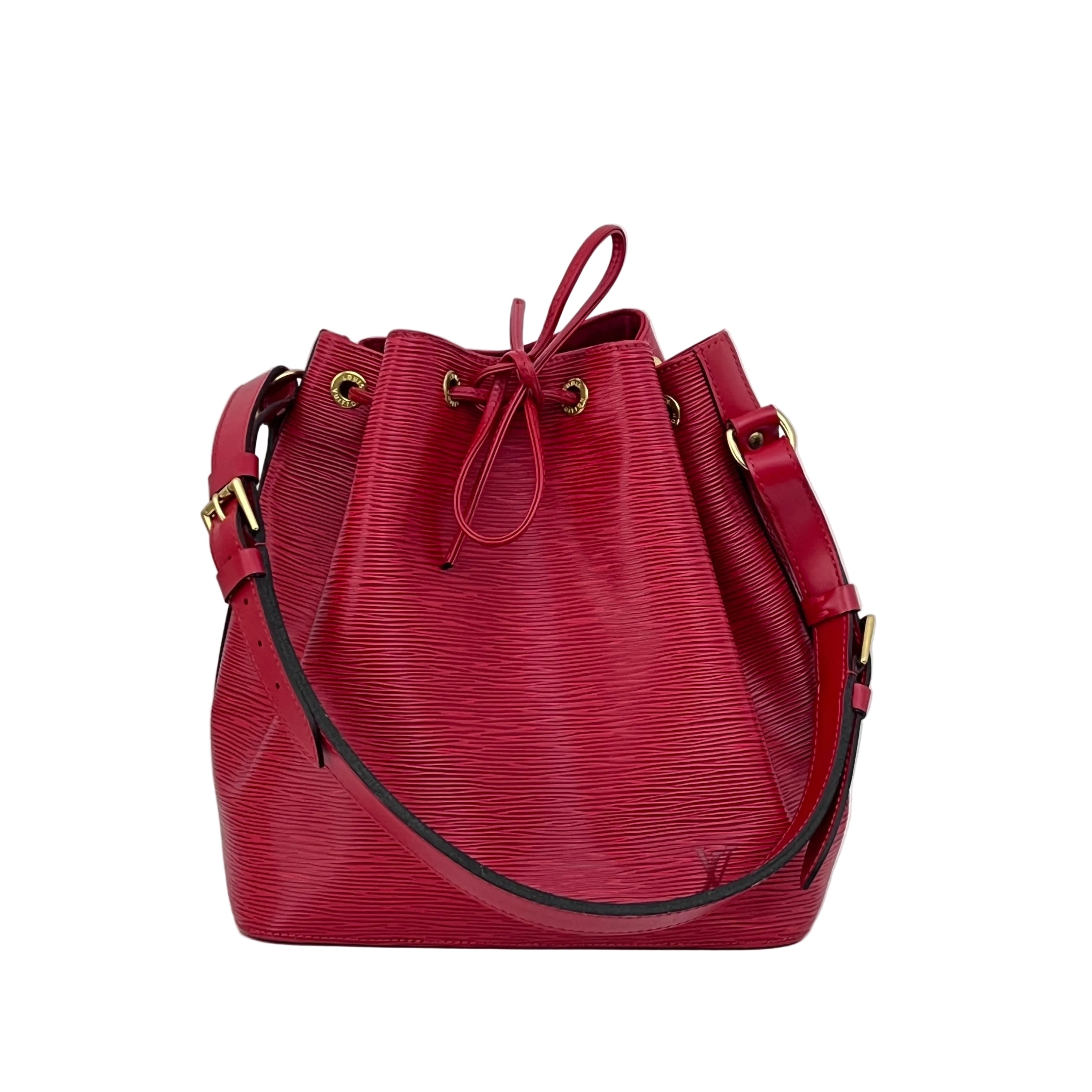 Sac LOUIS VUITTON Noé Petit cuir épi rouge