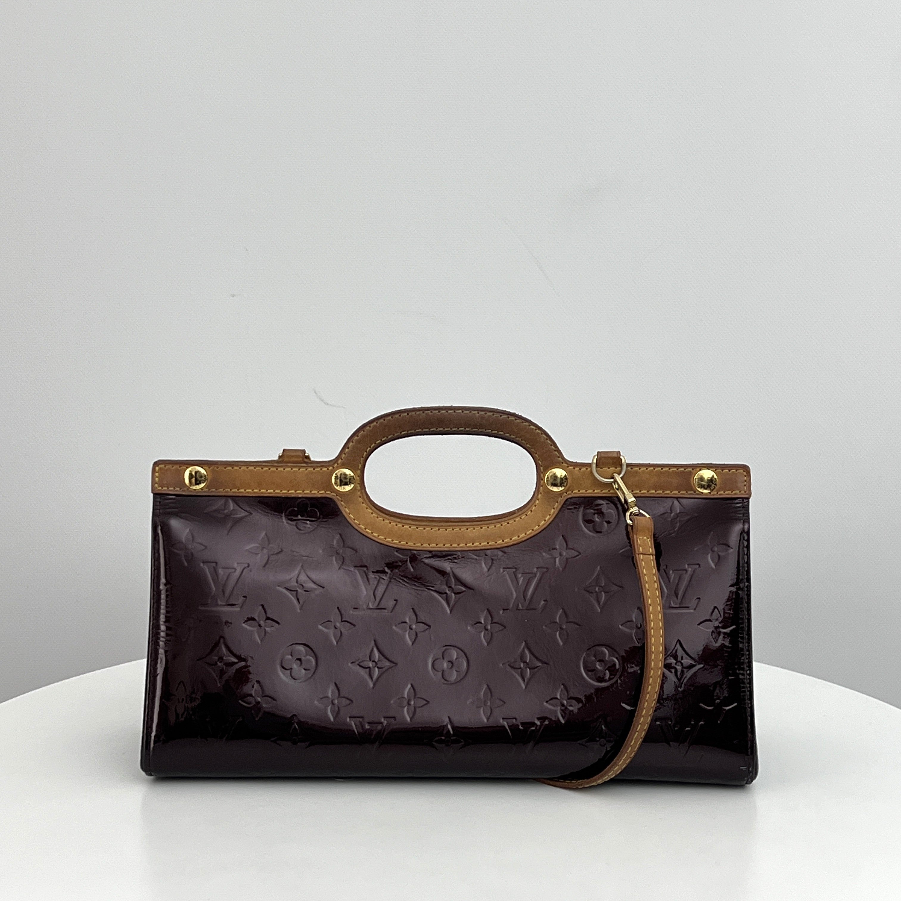 Sac LOUIS VUITTON Roxbury cuir verni violet
