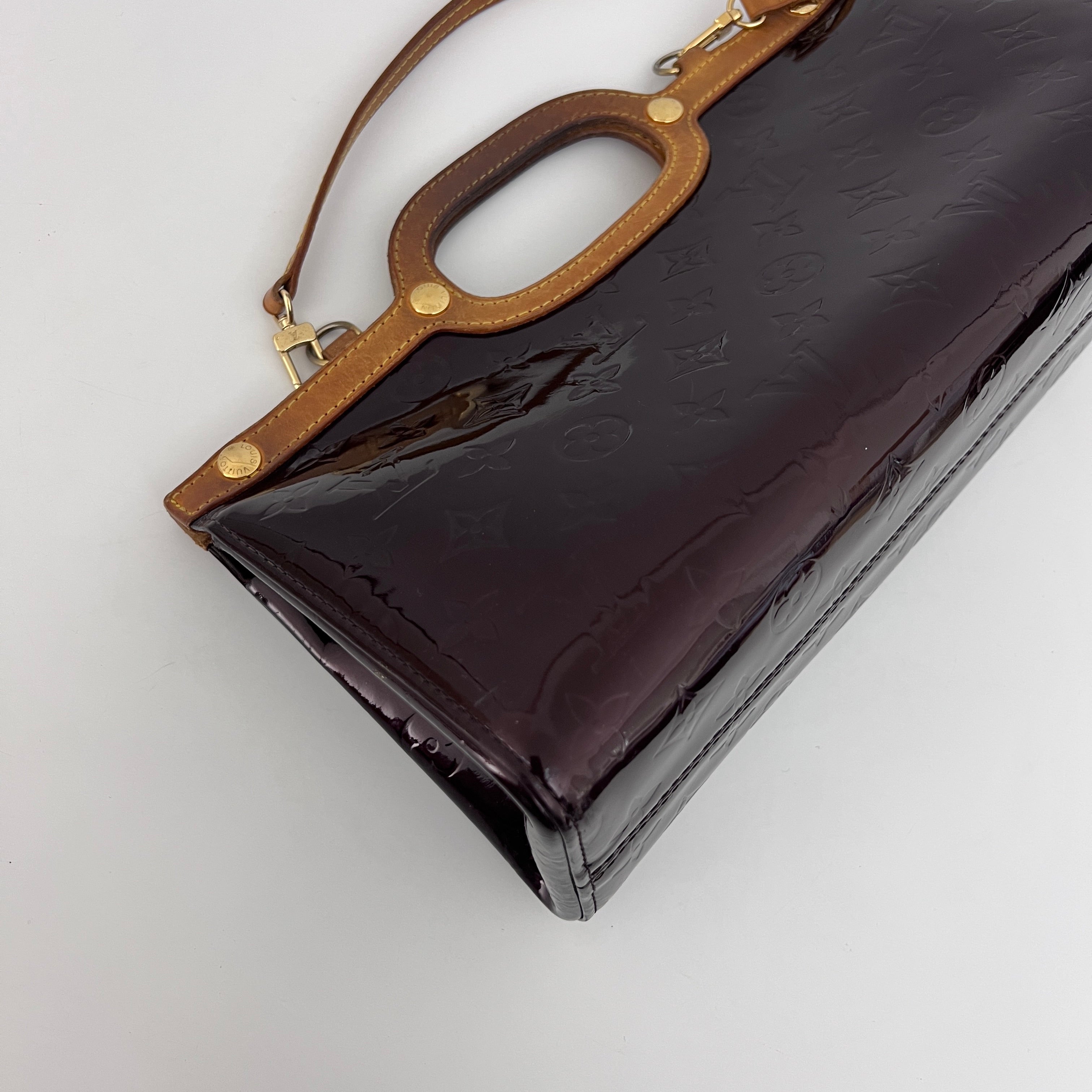 Sac LOUIS VUITTON Roxbury cuir verni violet