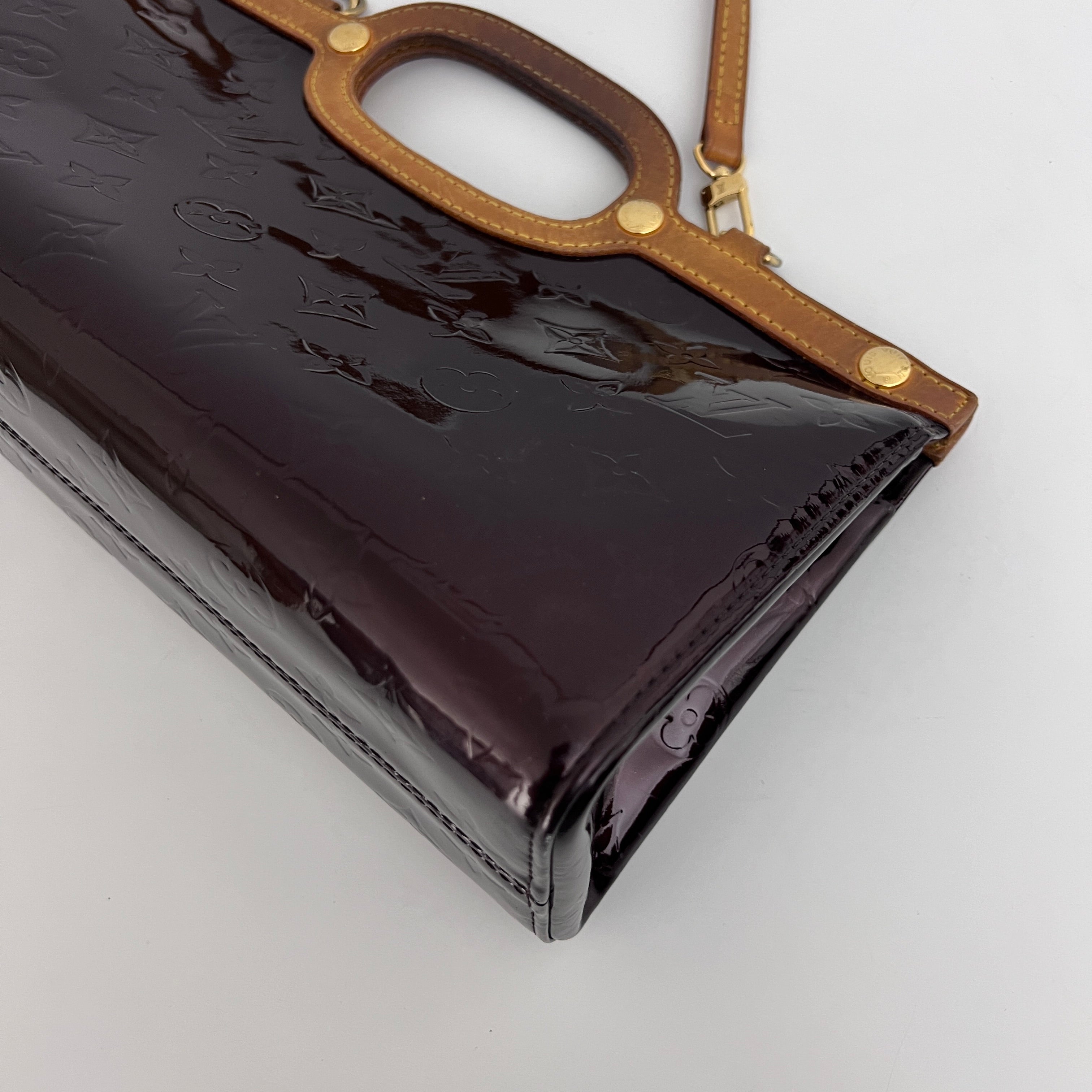 Sac LOUIS VUITTON Roxbury cuir verni violet