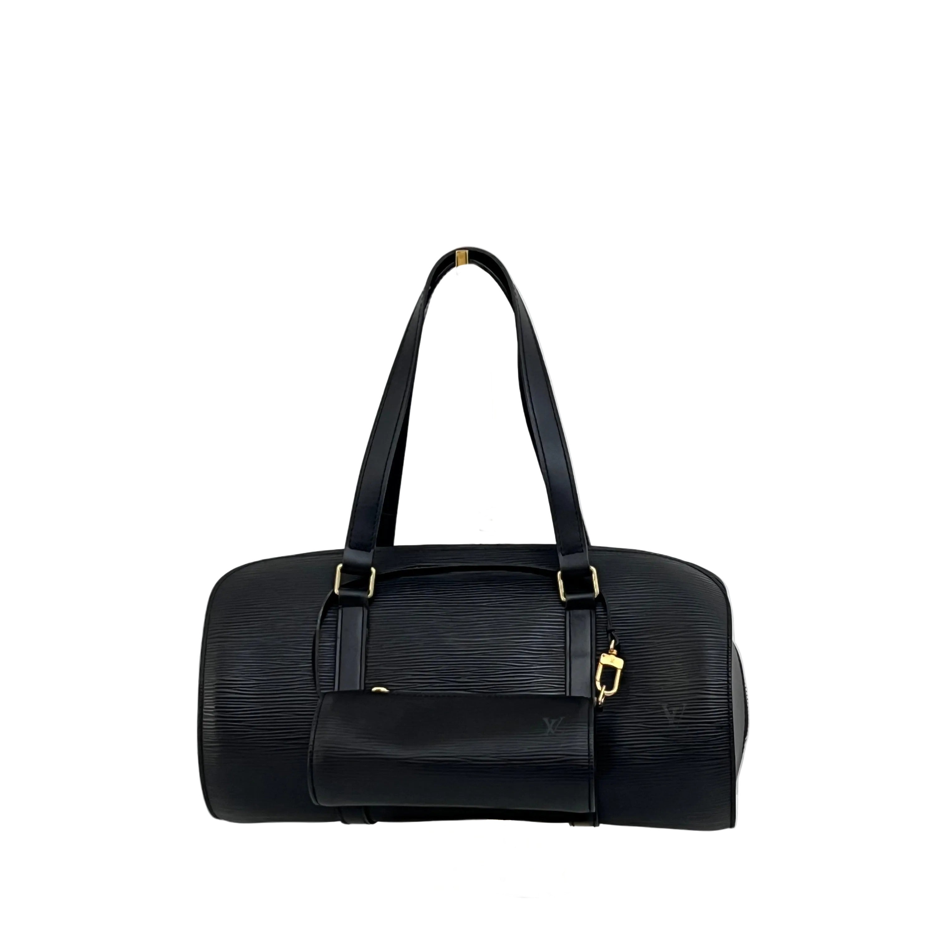 Sac LOUIS VUITTON Soufflot cuir épi noir
