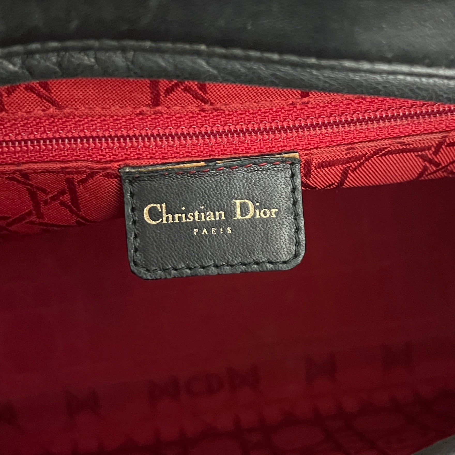 DIOR Lady Dior Large shoulder bag in black lambskin