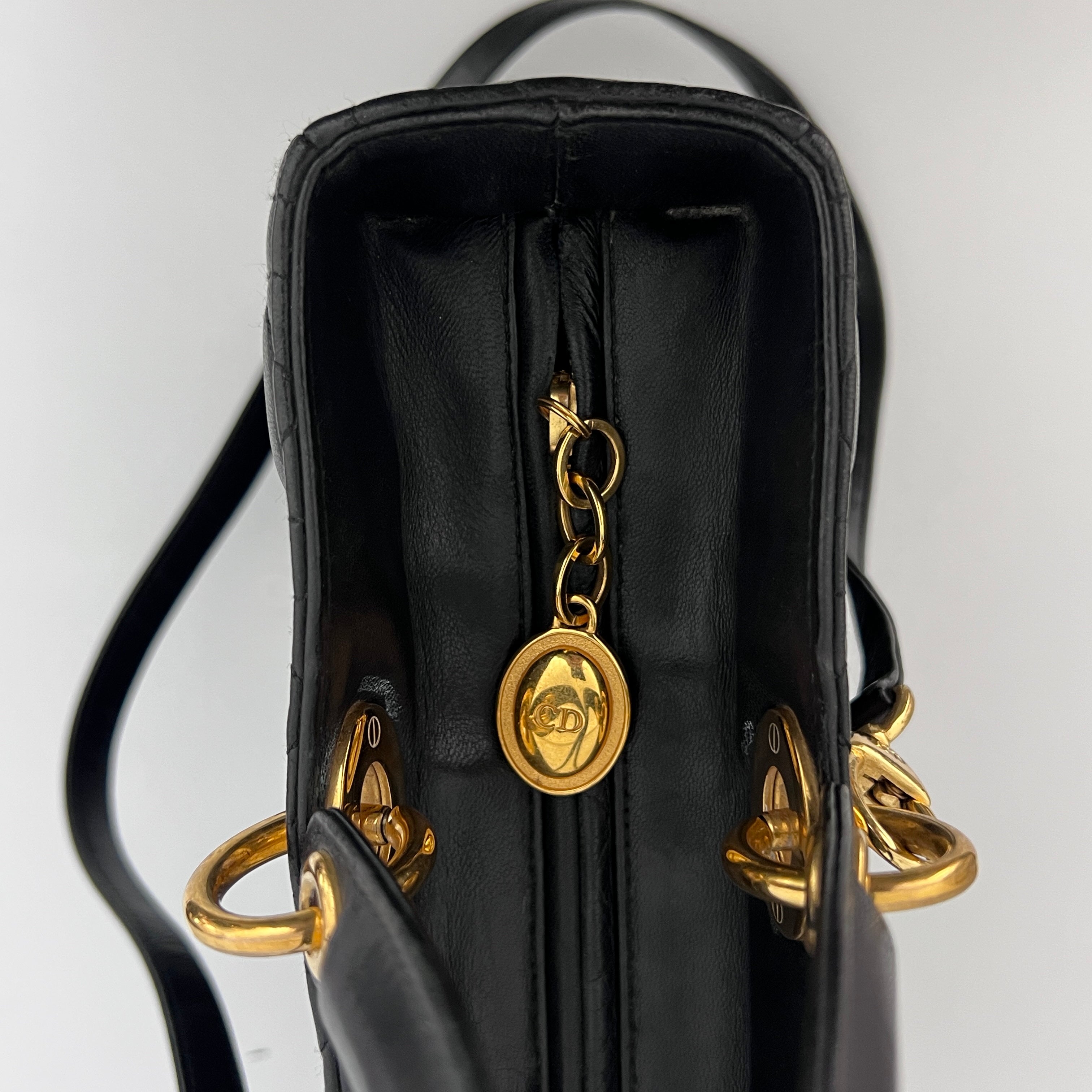 DIOR Lady Dior Large shoulder bag in black lambskin