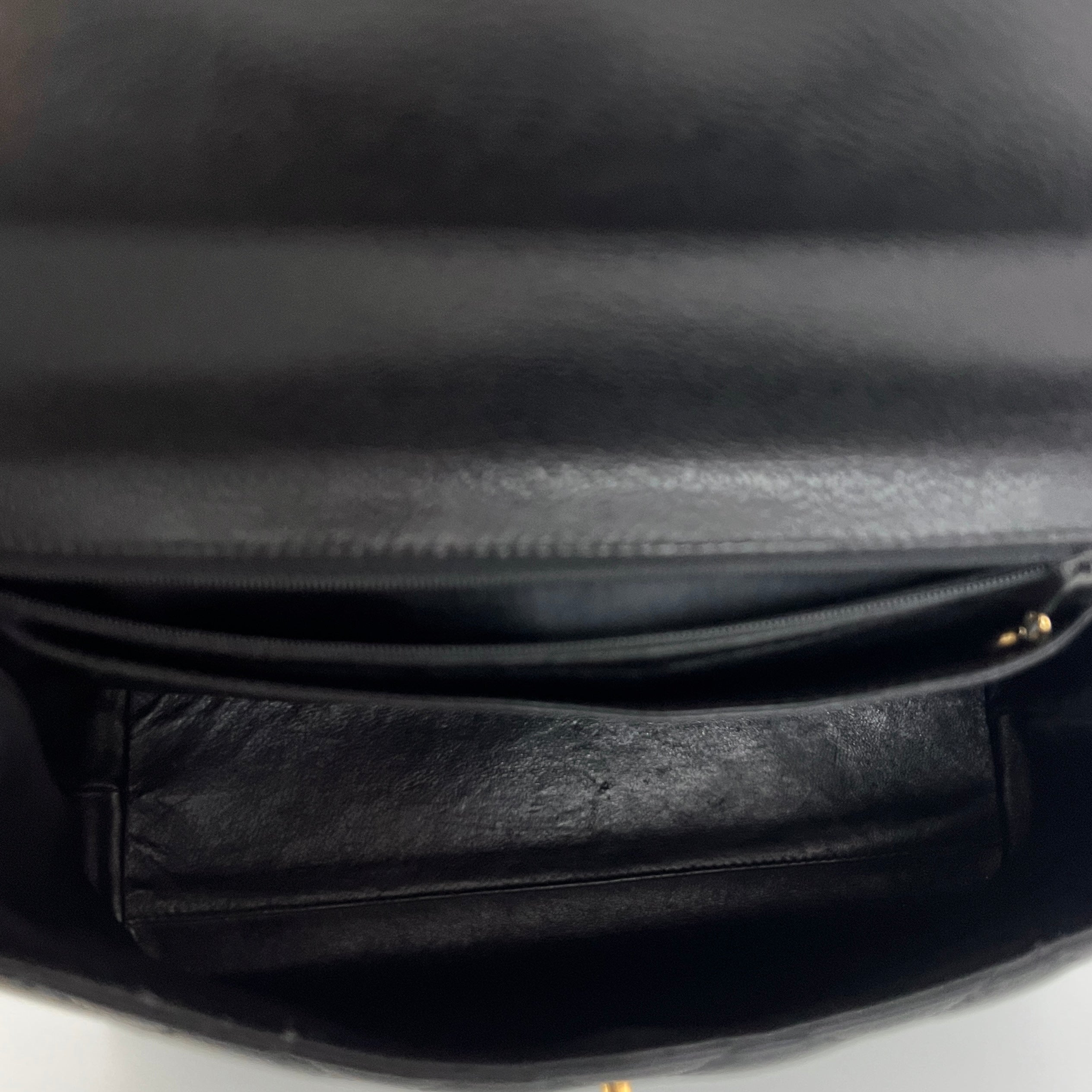 CHANEL Top Handle handbag in black caviar leather