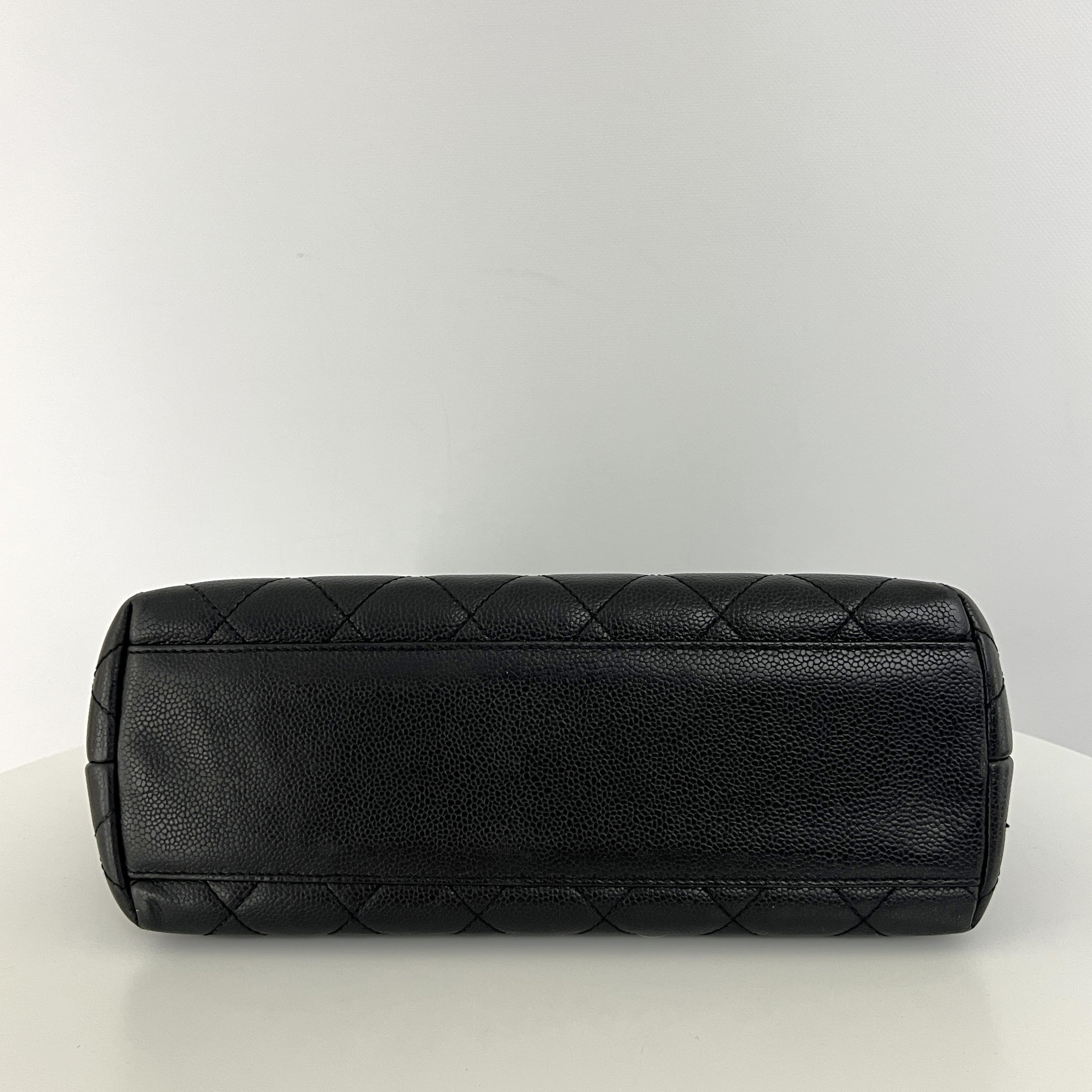 CHANEL Top Handle handbag in black caviar leather