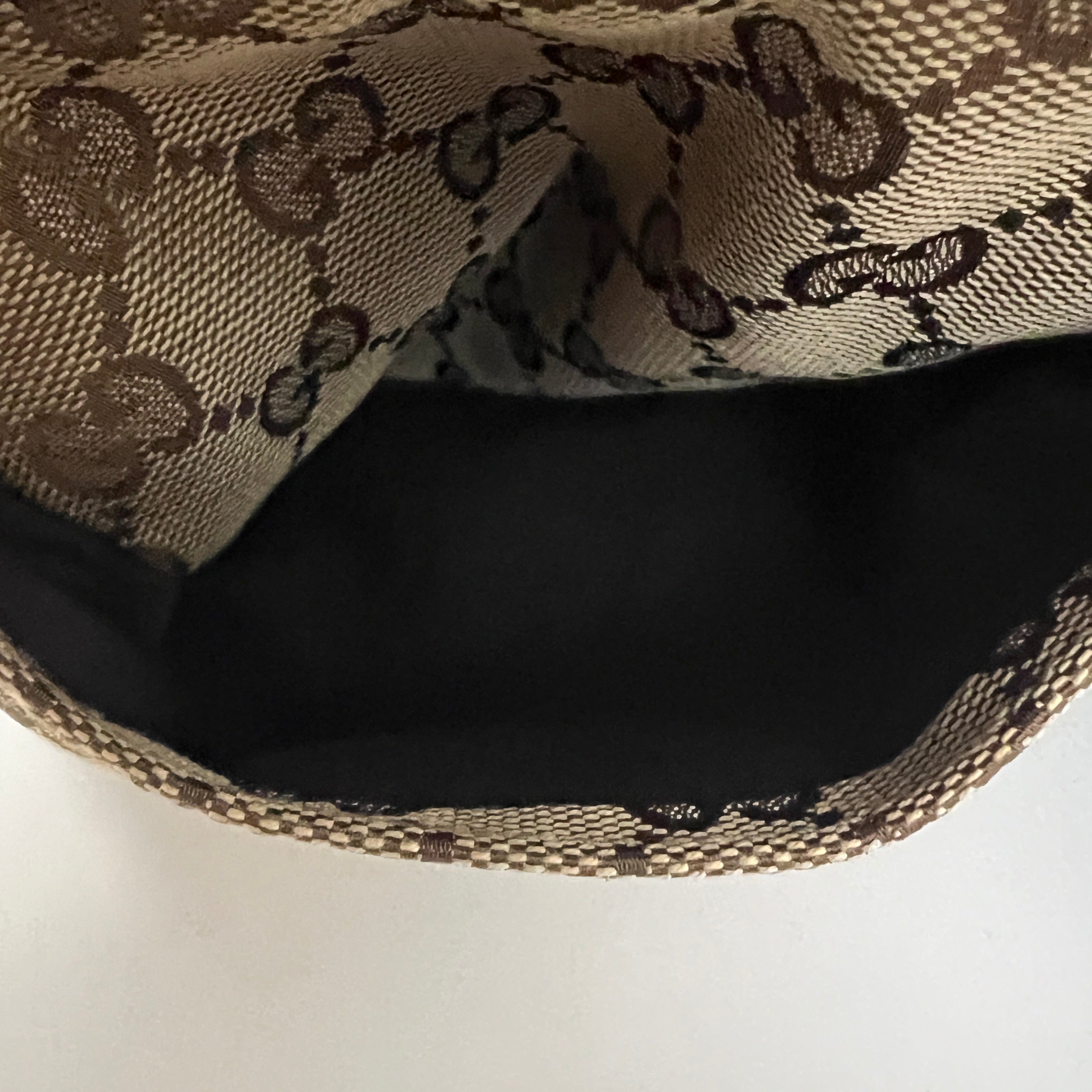GUCCI Belt Bag in Canvas and Brown Leather