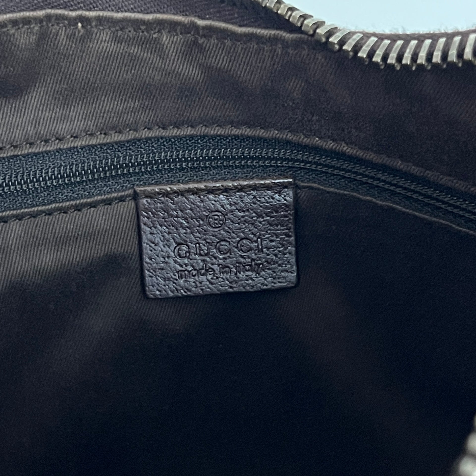 Sac à main GUCCI Hobo toile et cuir marron