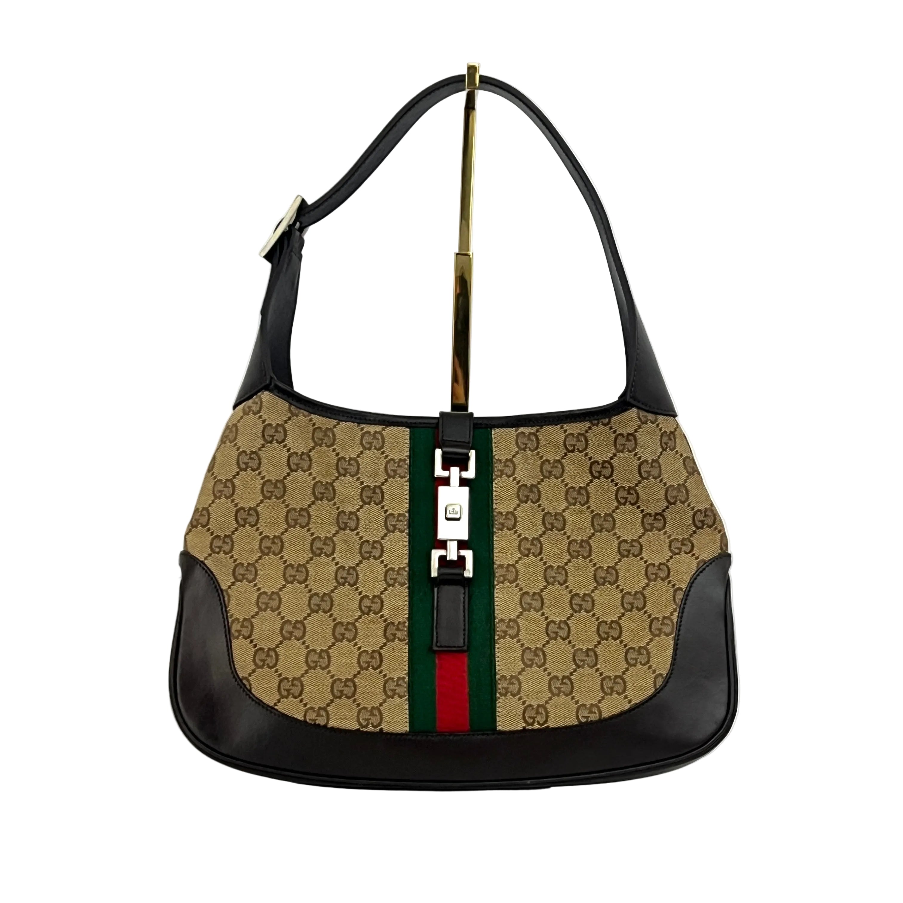 Sac à main GUCCI Jackie Iconique toile et cuir marron