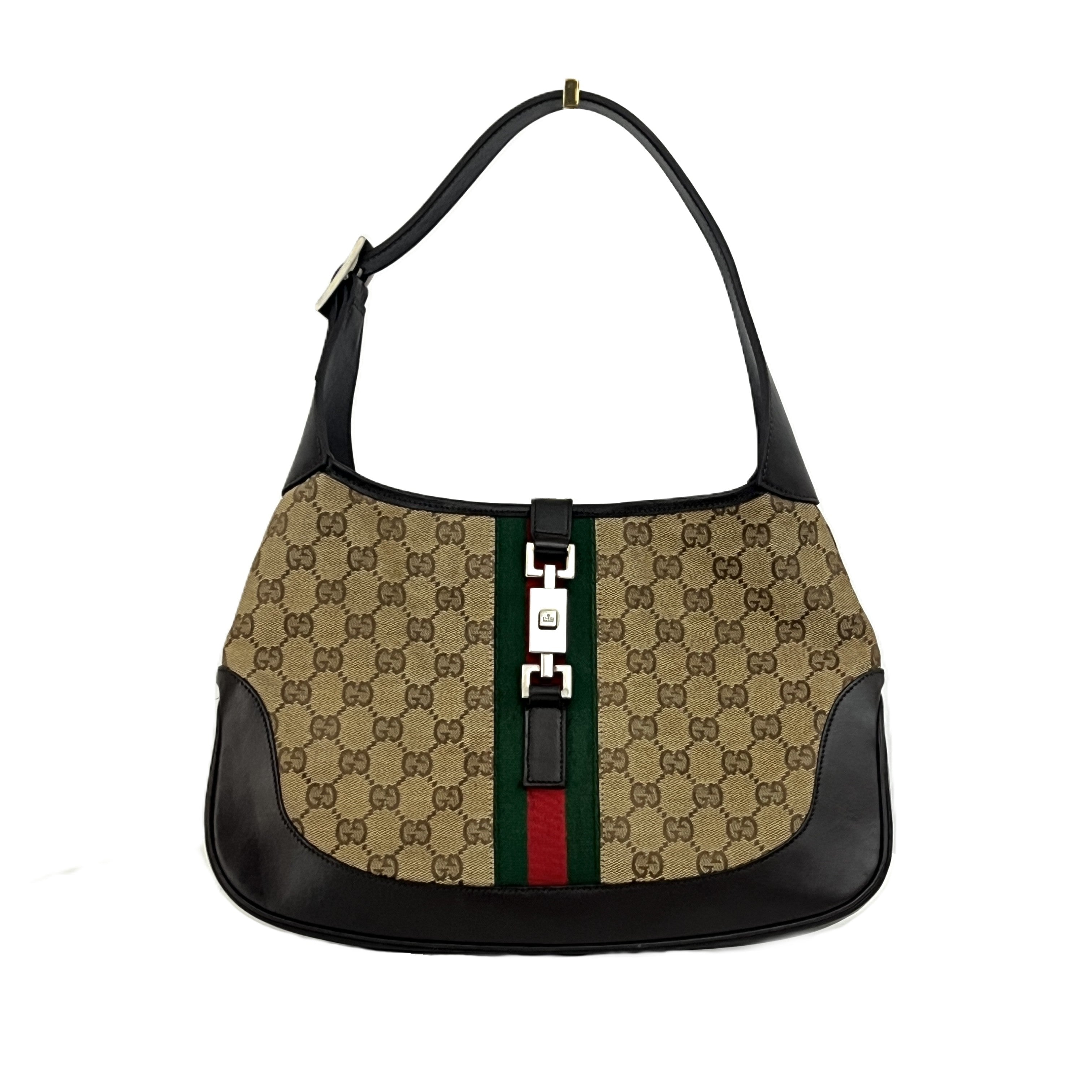 Sac à main GUCCI Jackie Iconique toile et cuir marron