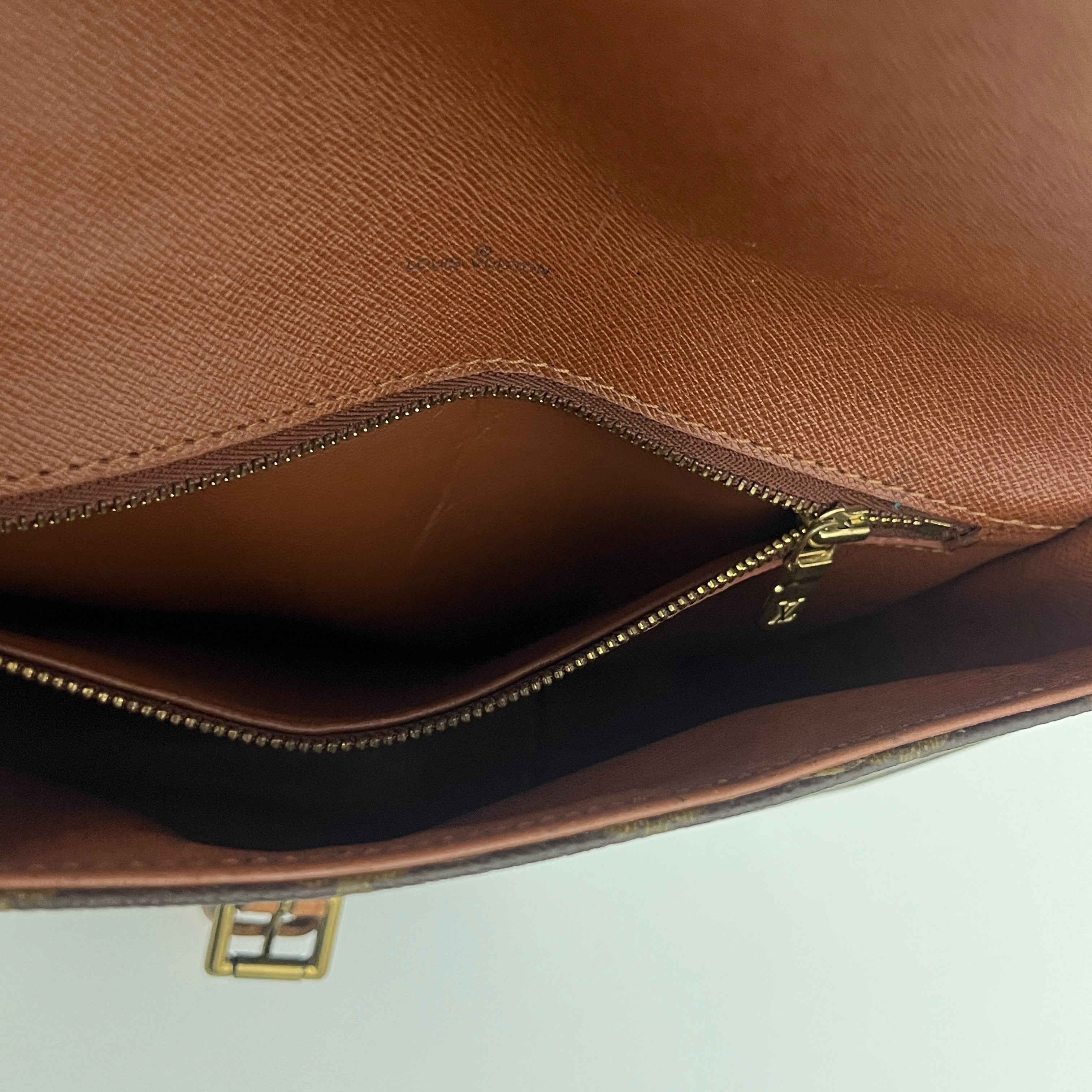 Sac à main LOUIS VUITTON Chantilly MM toile et cuir marron